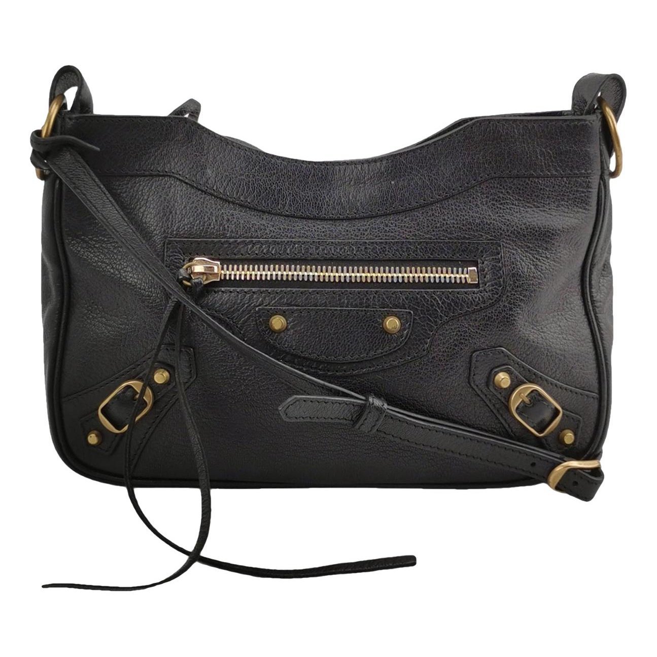 Hip leather crossbody bag