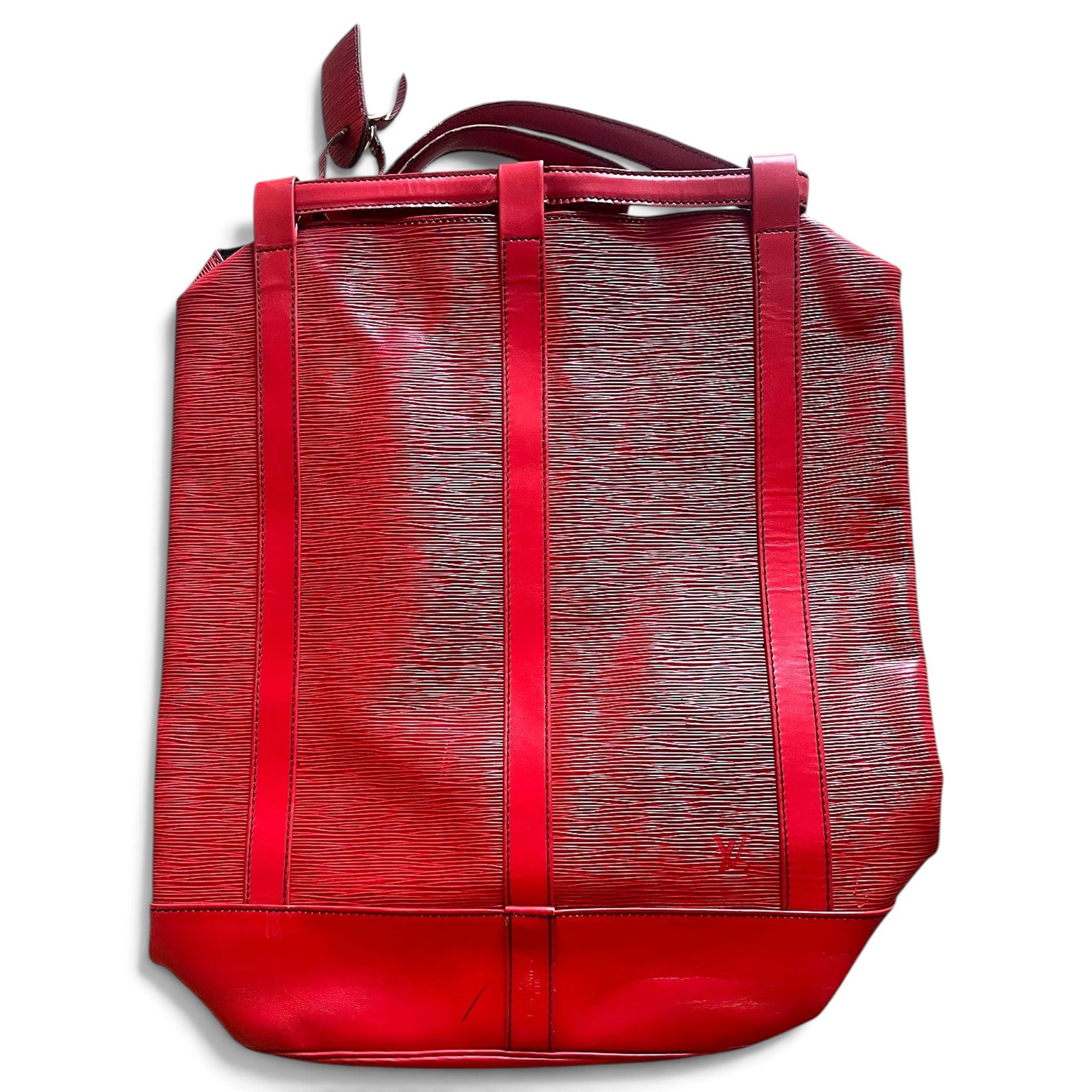 Plat leather tote