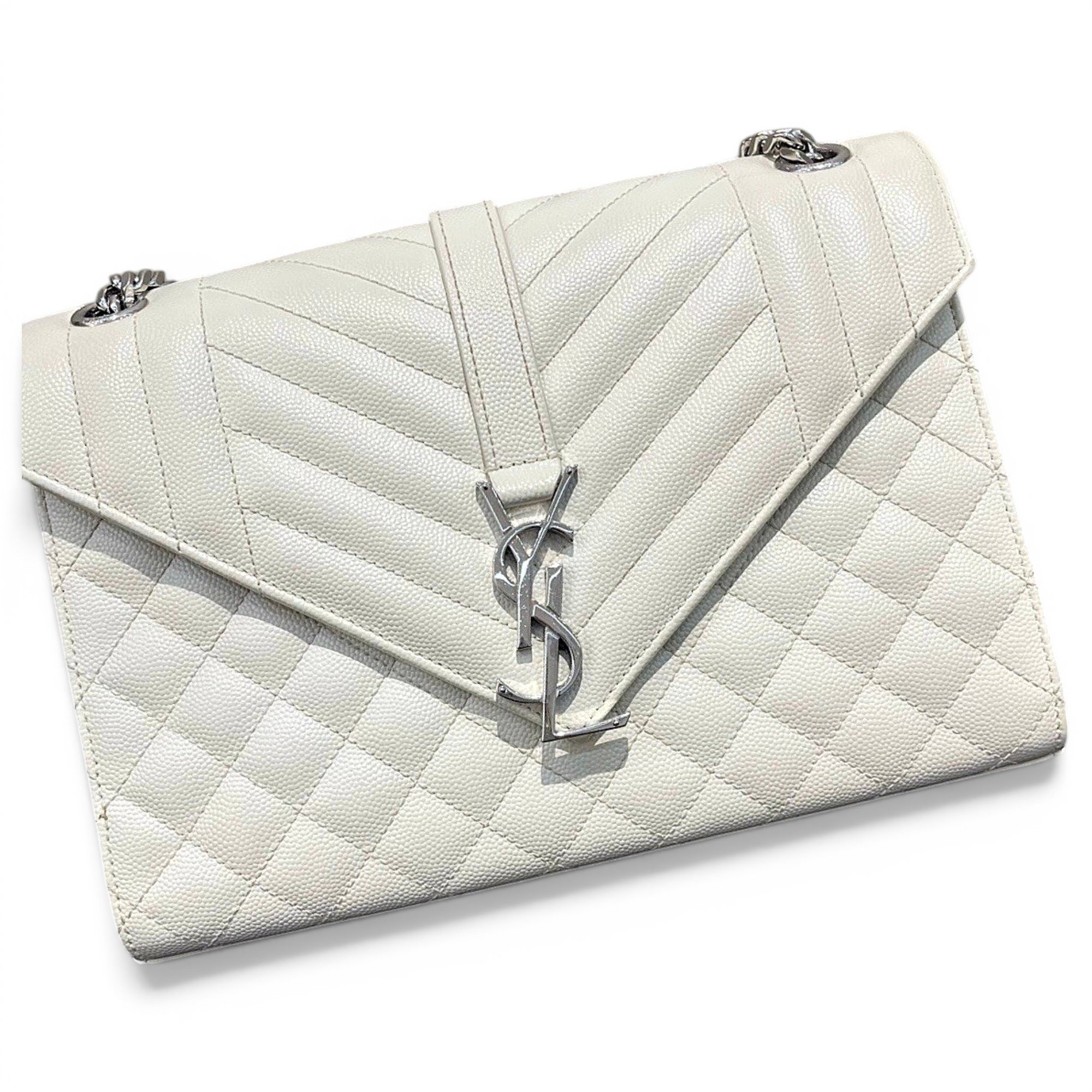 Envelope leather handbag