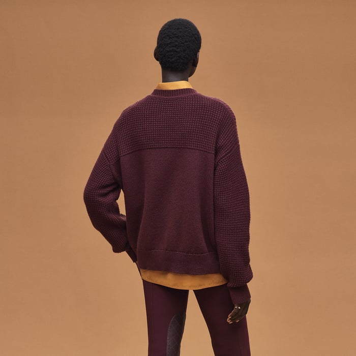 Rouge Bordeaux Cashmere Long-sleeve Sweater