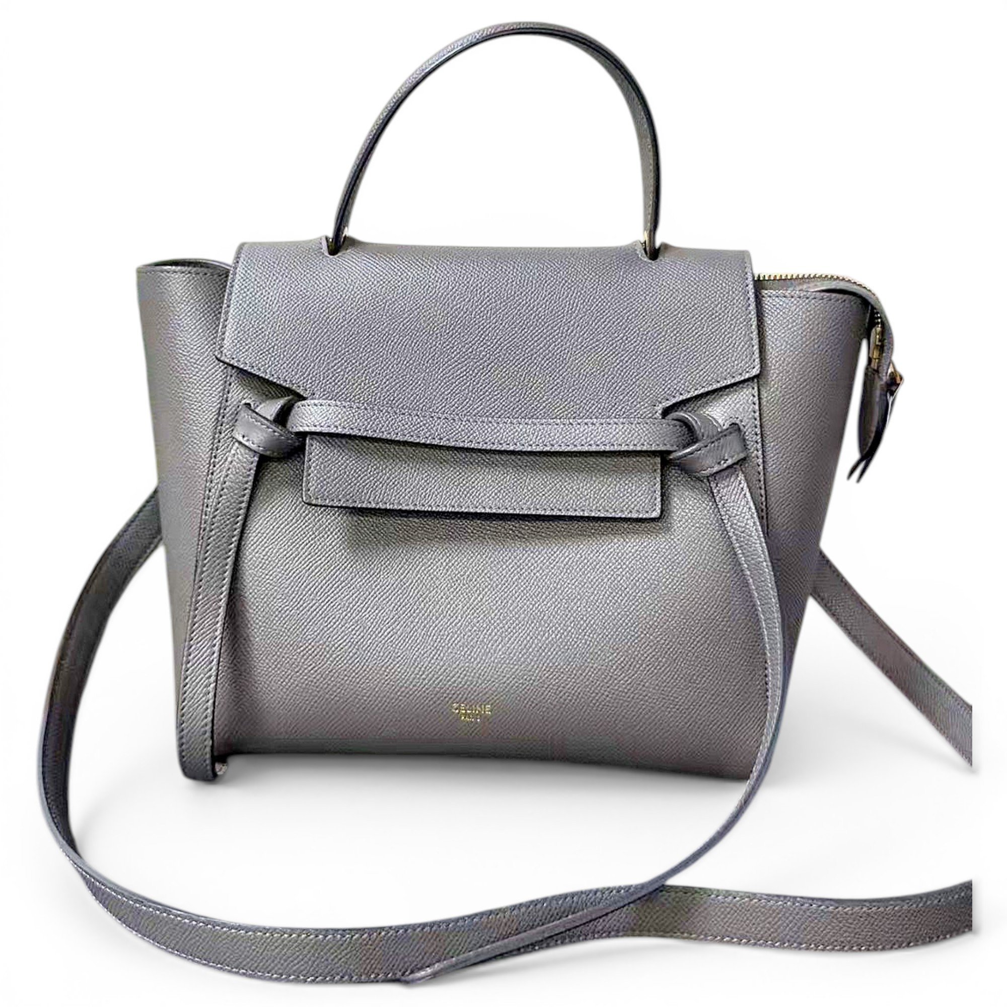 Belt leather handbag