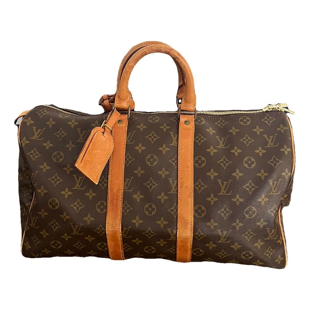 Keepall leather travel bag