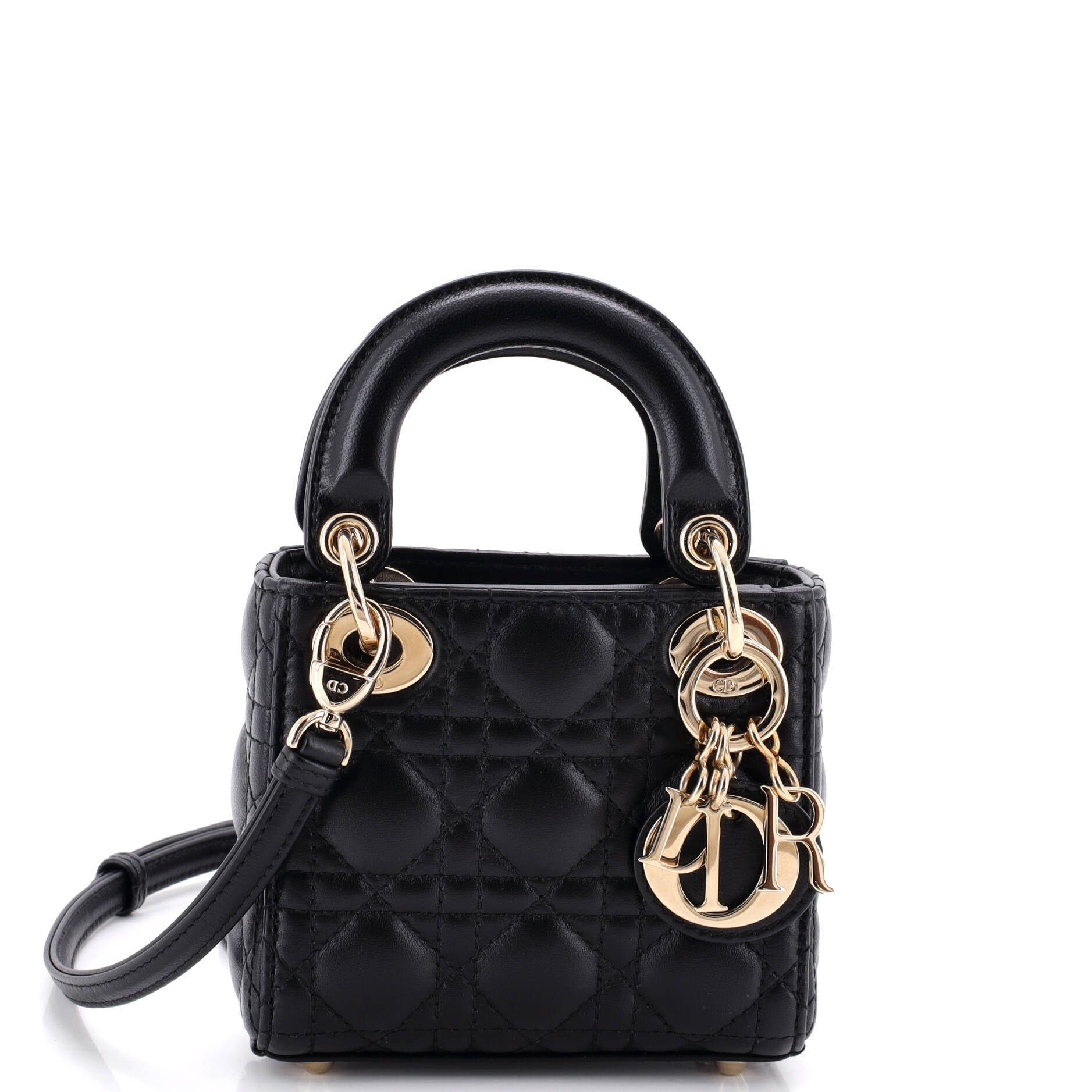 Lady Dior Bag Cannage Quilt Lambskin Micro