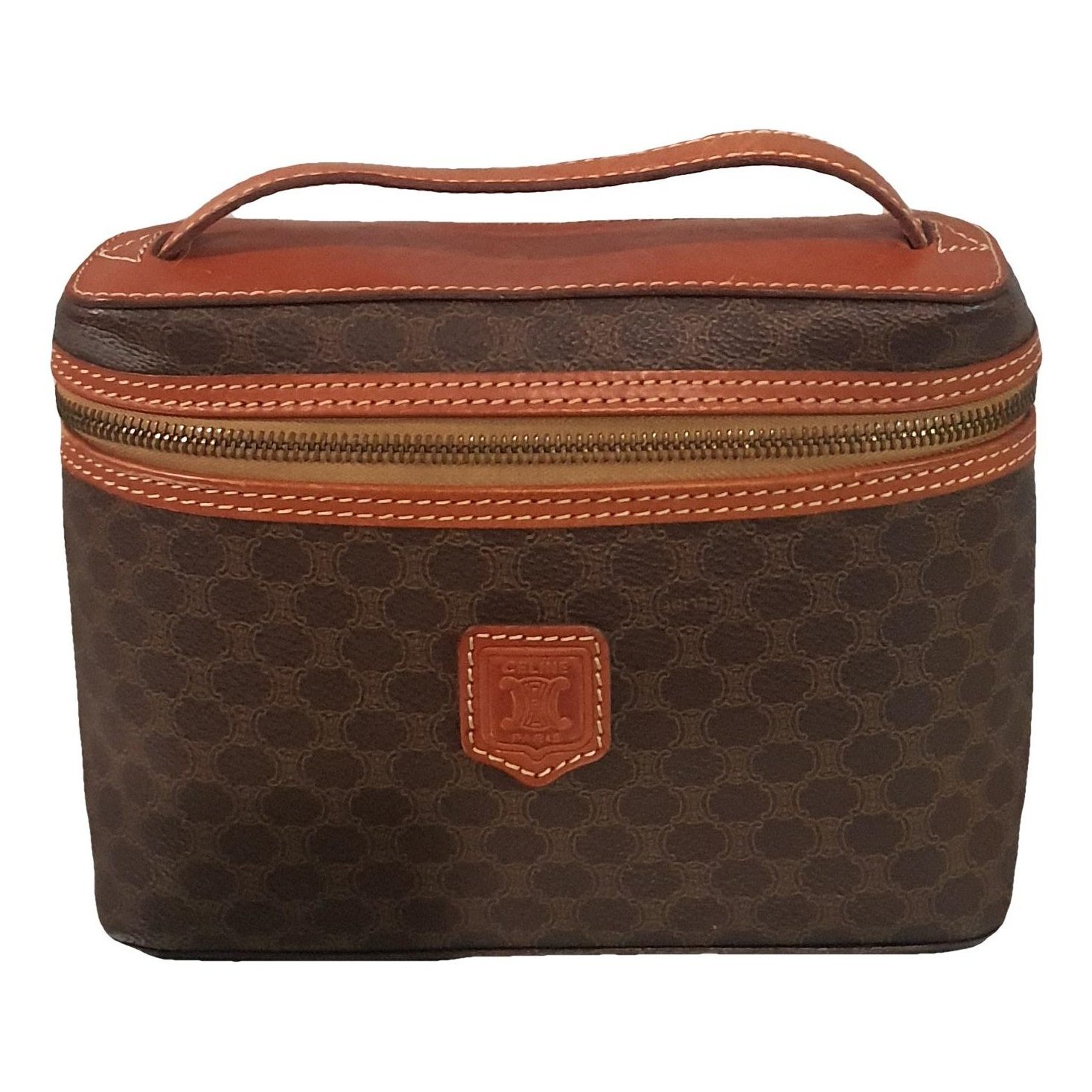 Triomphe Vintage leather clutch bag