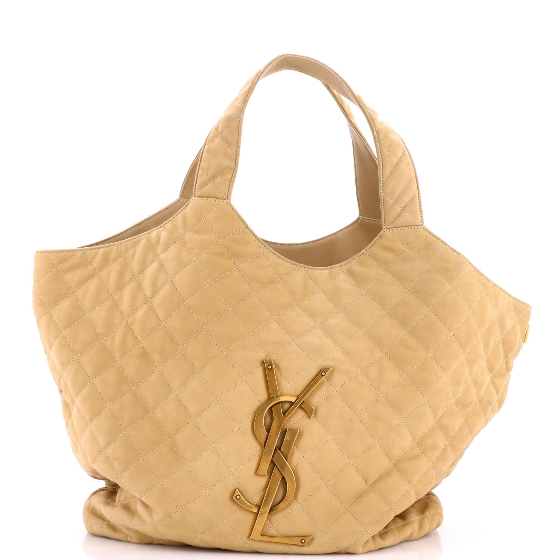 Icare Shopping Tote Quilted Suede Maxi