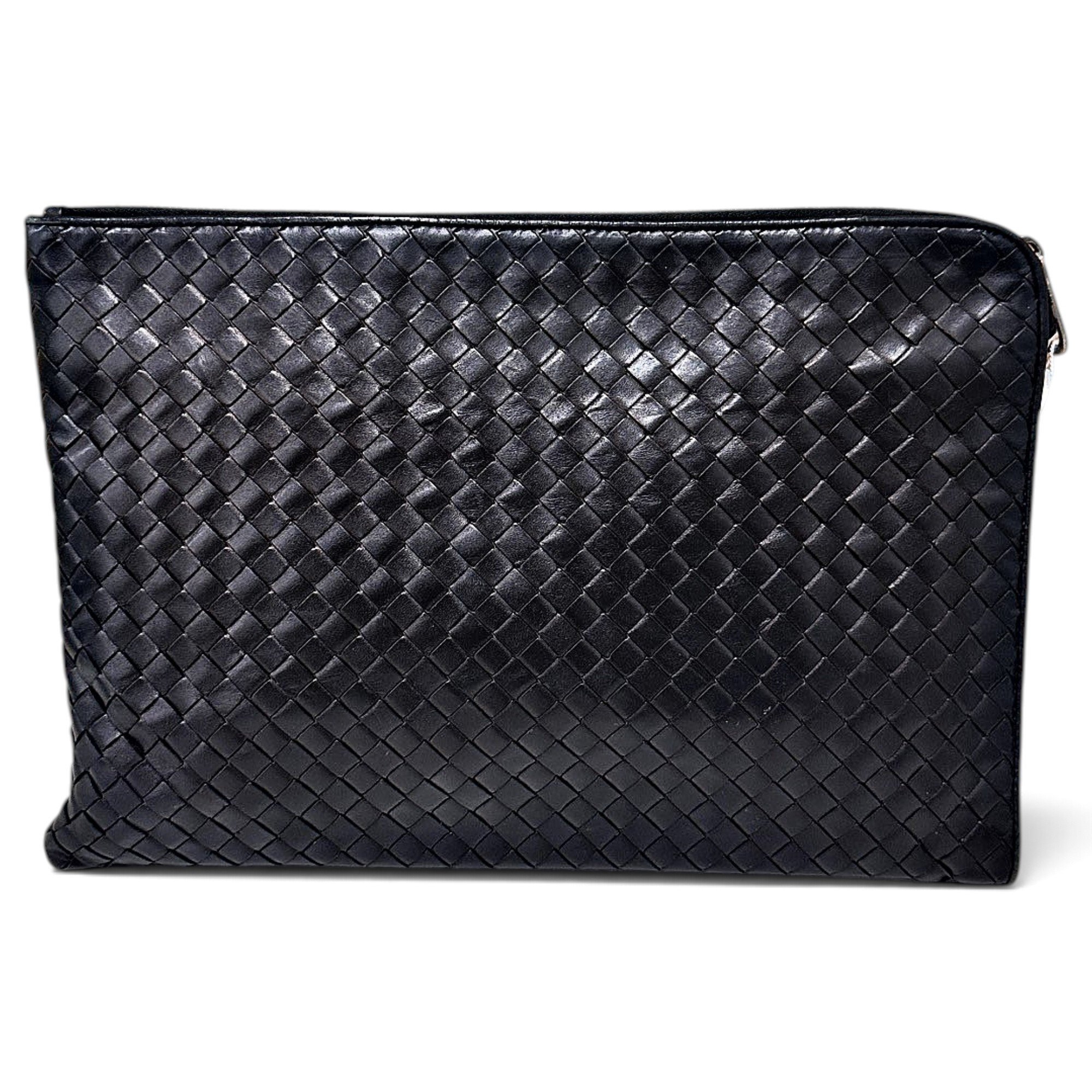 Leather clutch bag