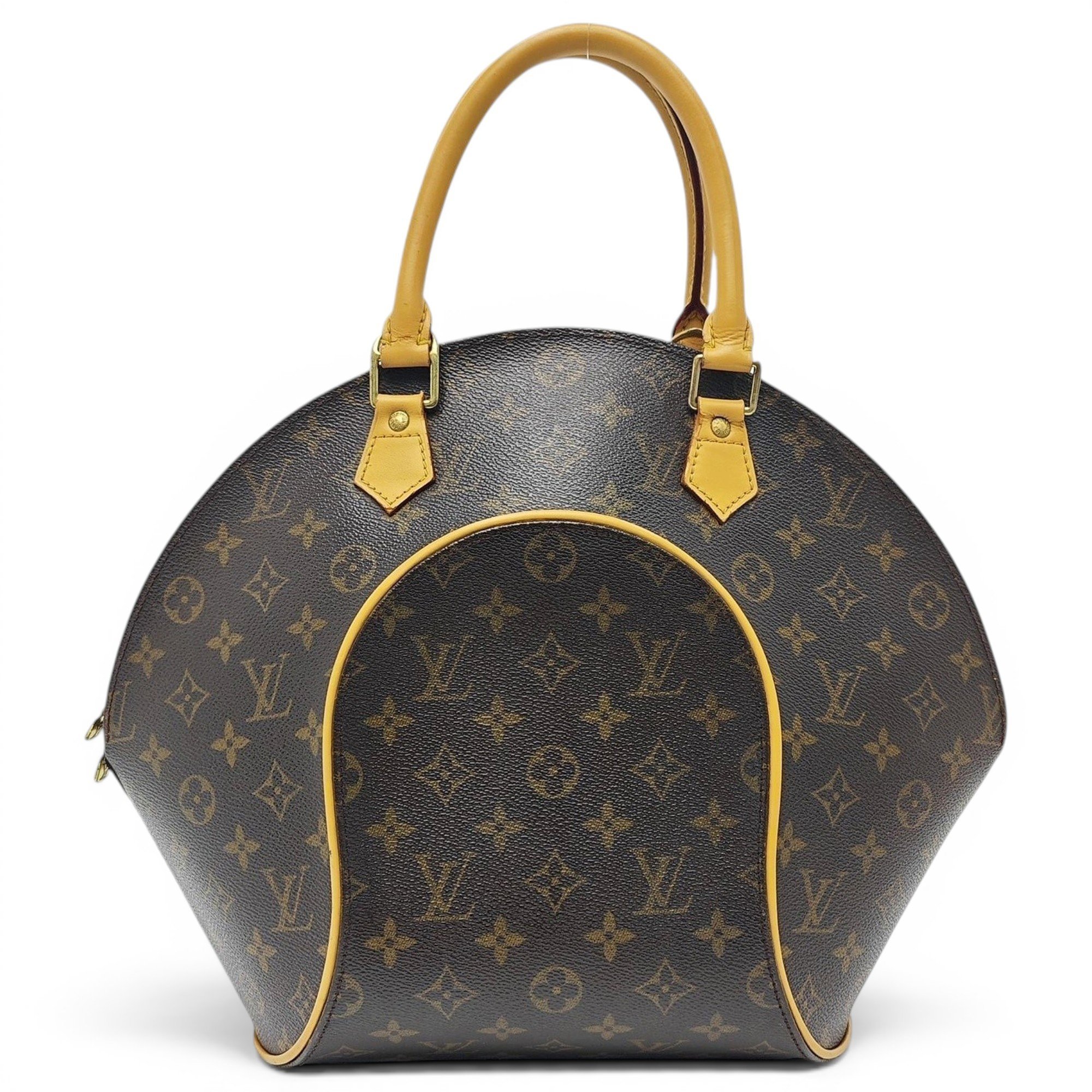 Ellipse leather handbag
