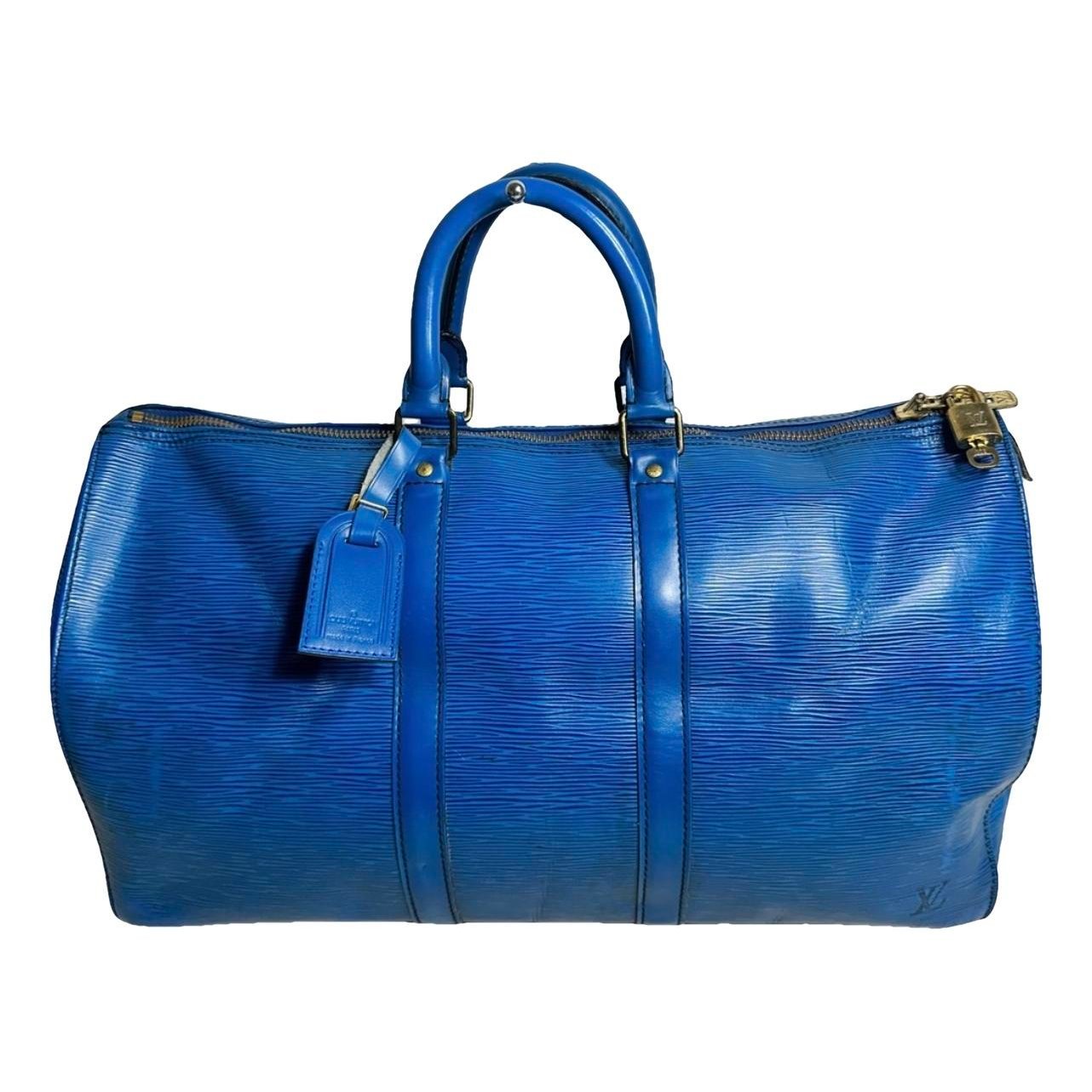 Keepall leather travel bag