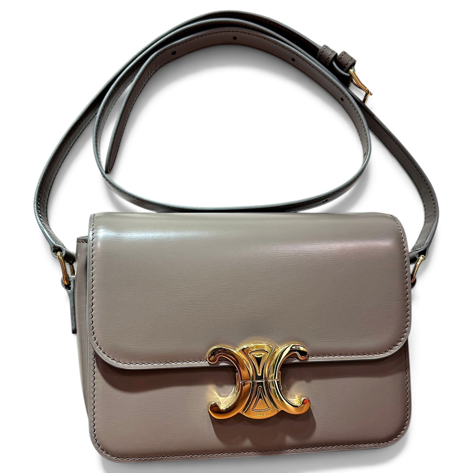 Triomphe leather handbag