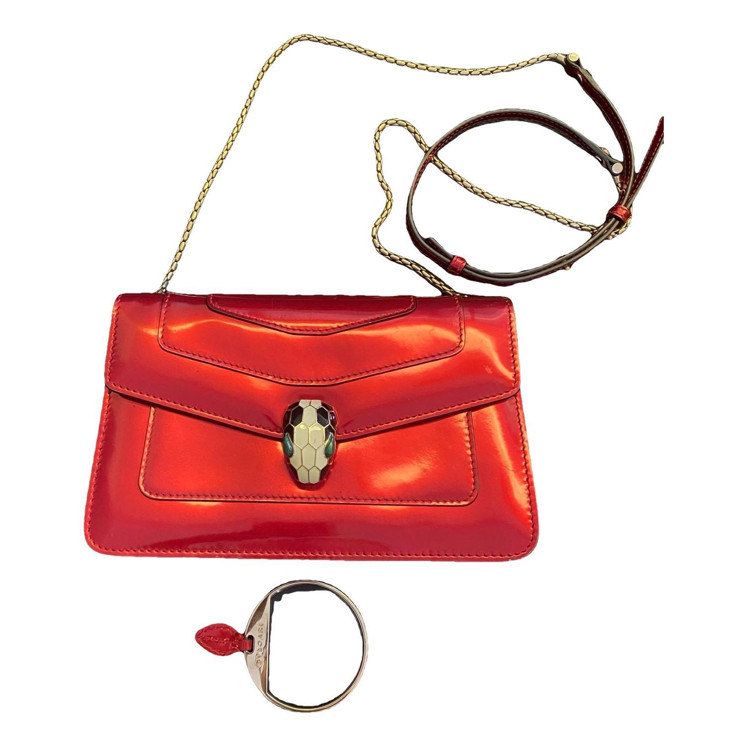 Serpenti leather handbag