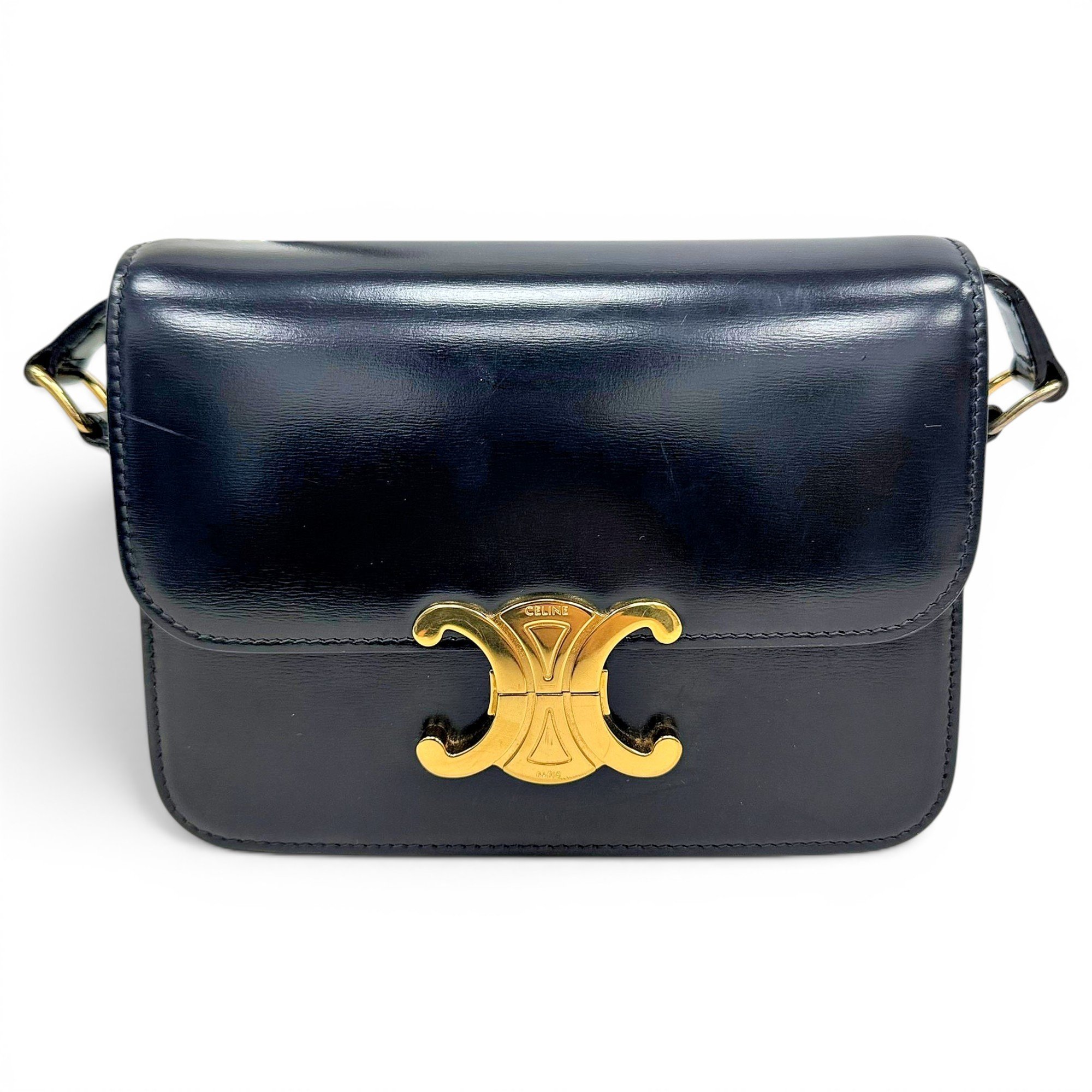 Triomphe leather handbag