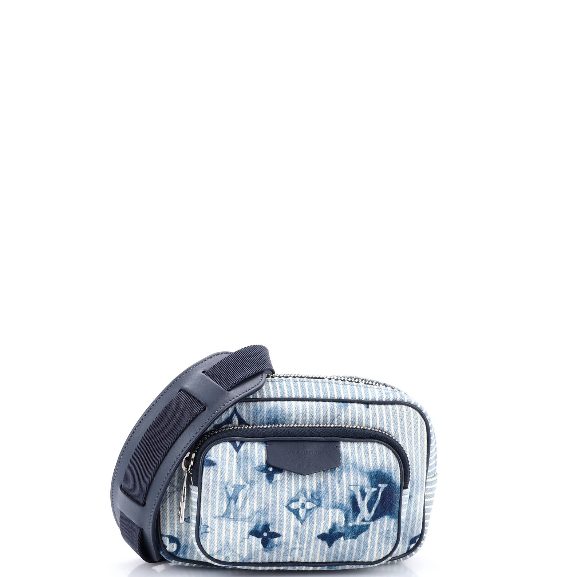 Outdoor Pouch Limited Edition Monogram Watercolor Stripes Denim