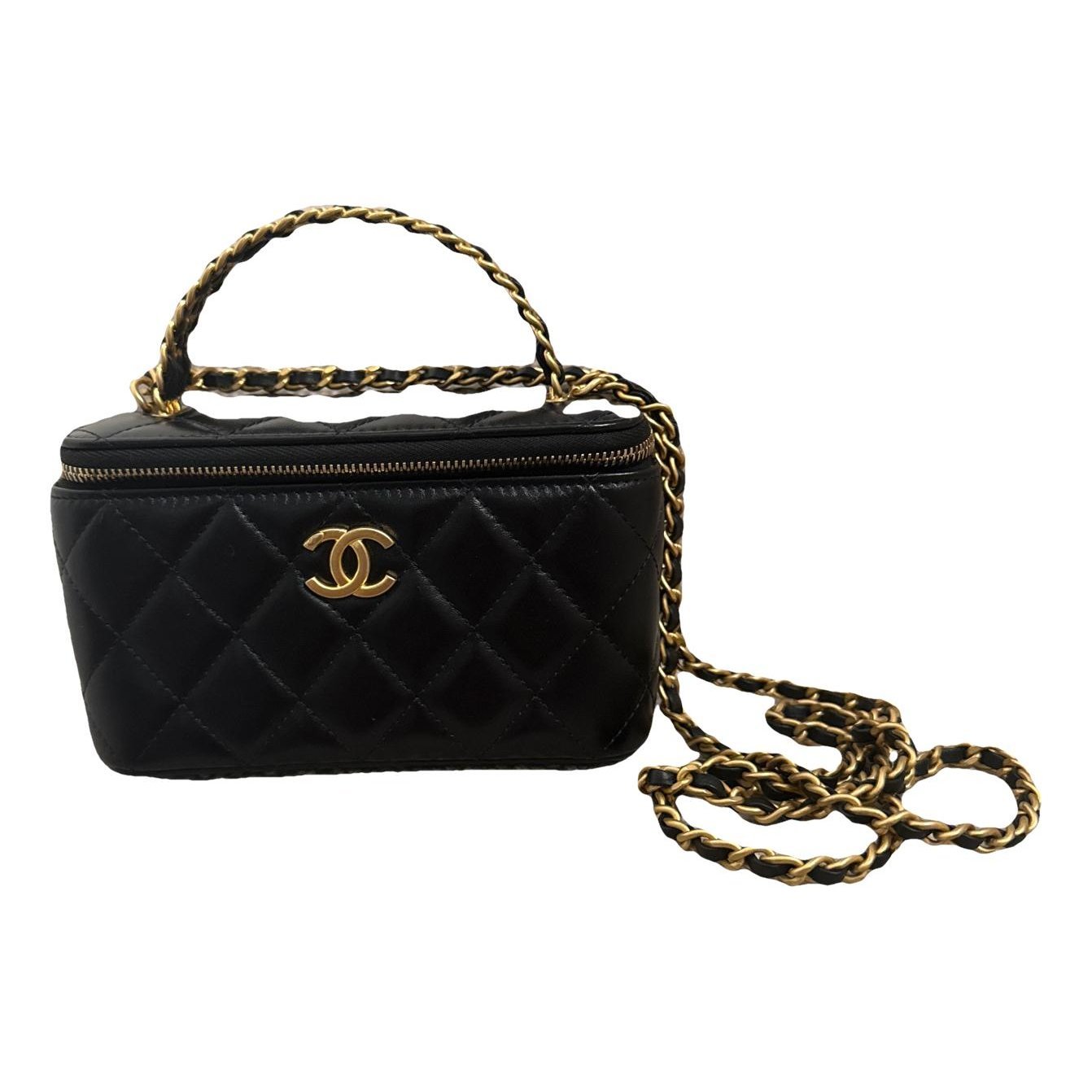 Vanity leather handbag