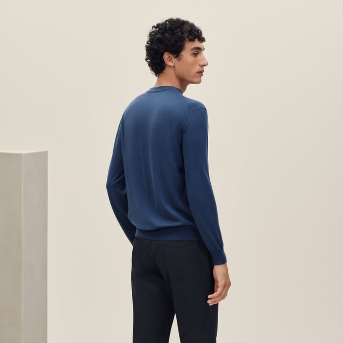 Indigo "Detail H" Crewneck Sweater