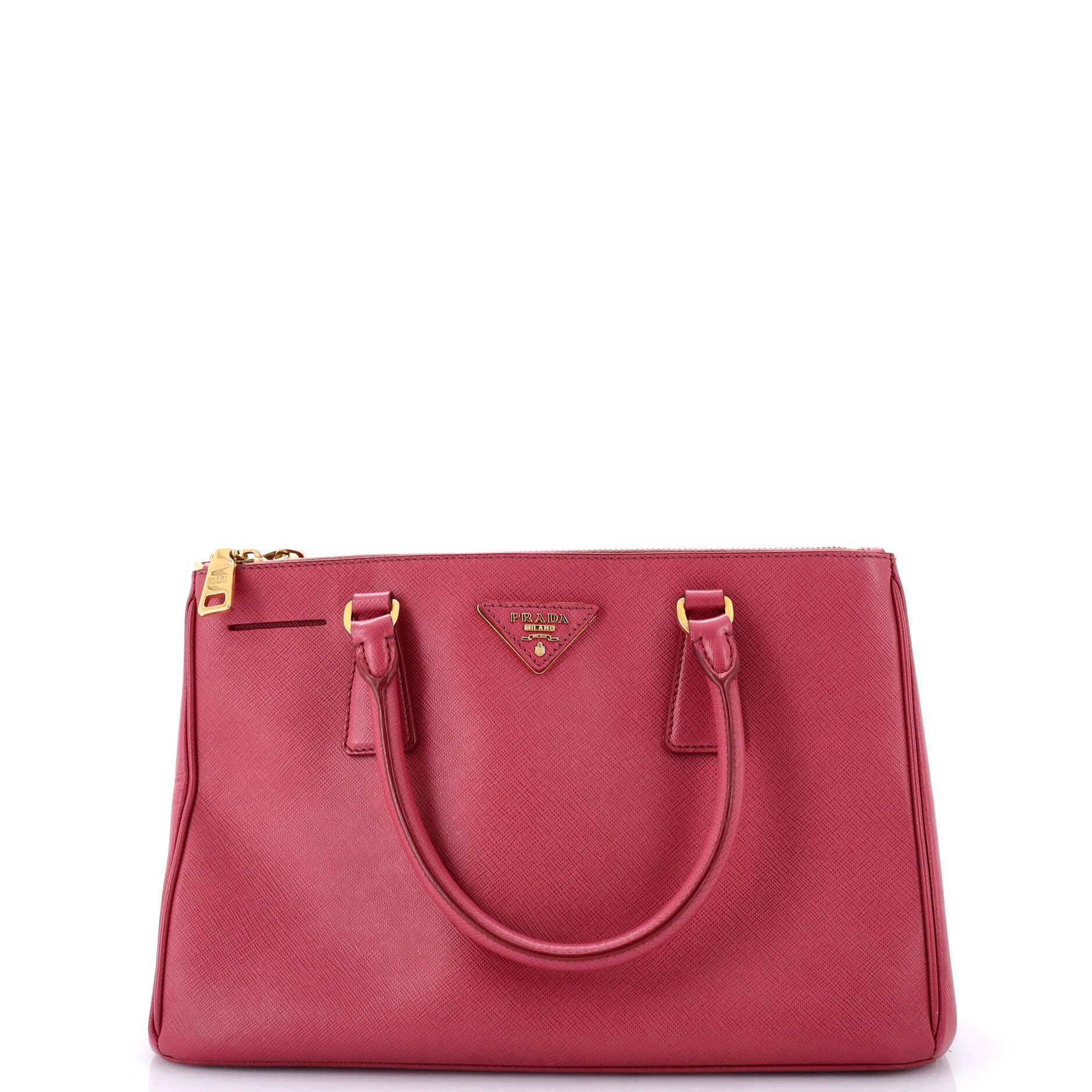 Double Zip Lux Tote Saffiano Leather Small
