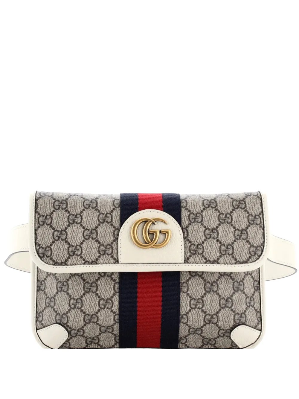Ophidia Flap GG Coated Canvas with Leather belt bag