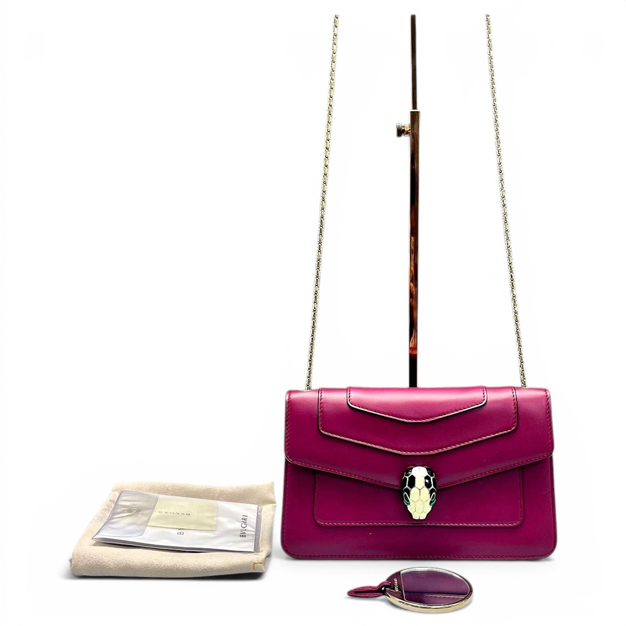 Serpenti leather handbag