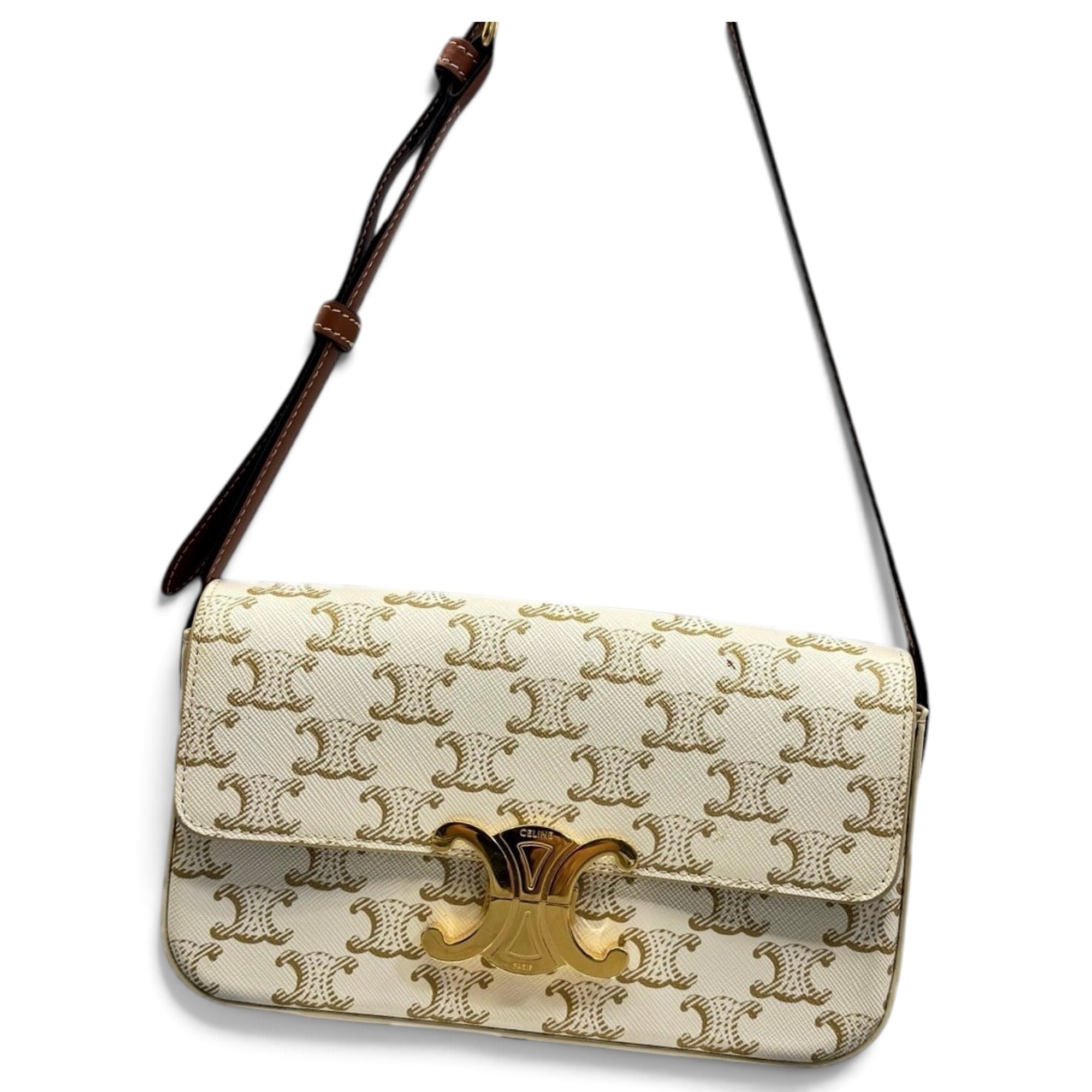 Triomphe Long leather handbag
