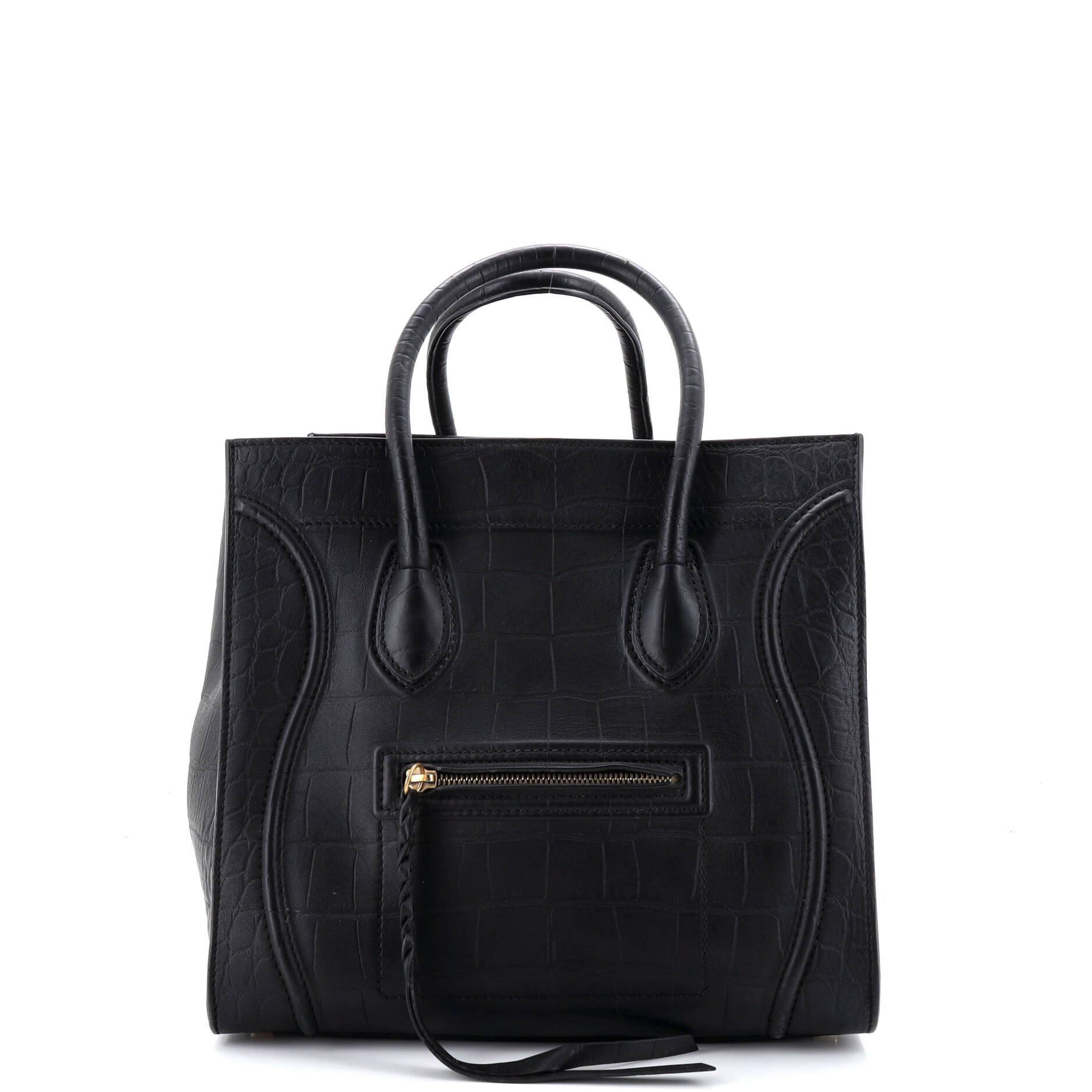 Phantom Bag Crocodile Embossed Leather Medium