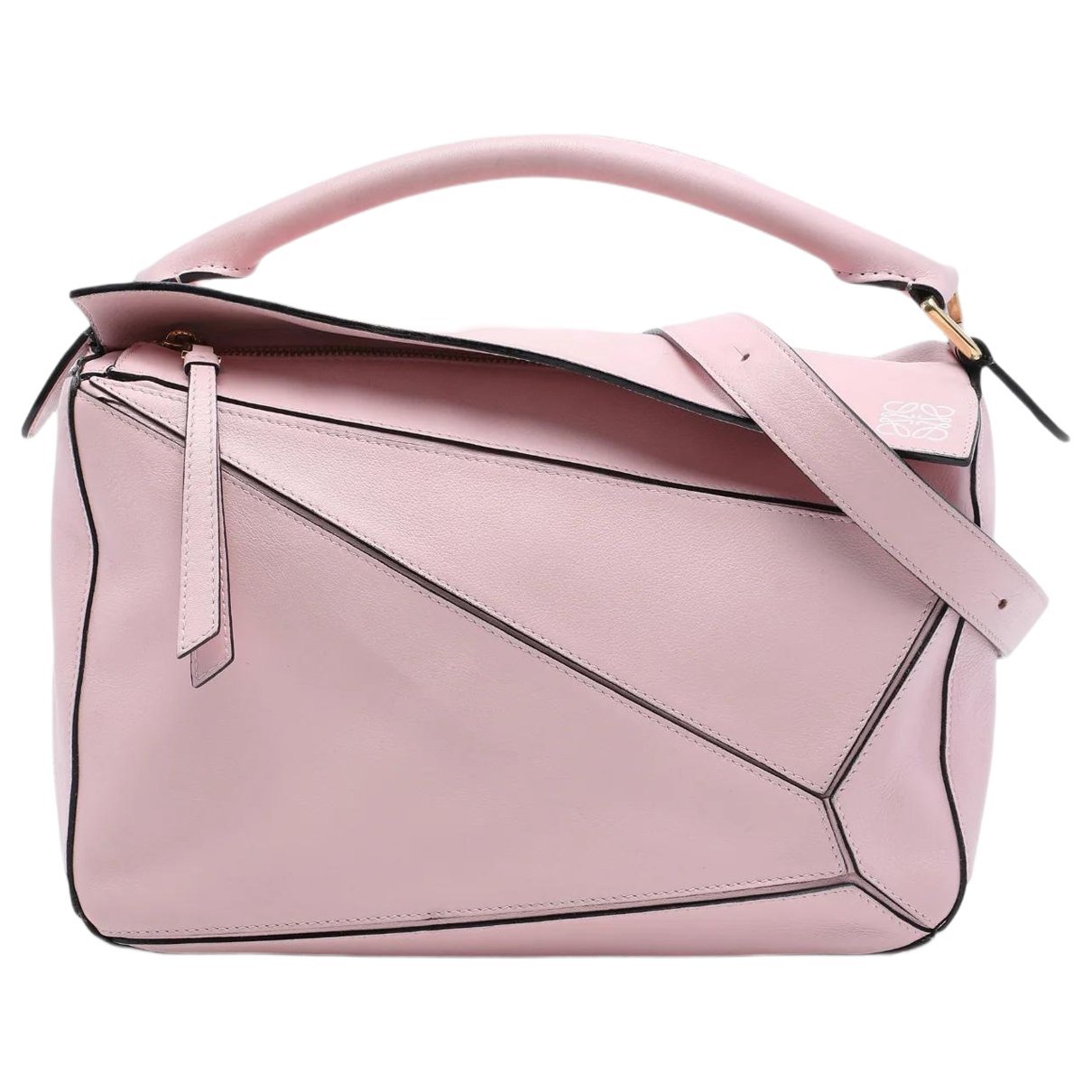 Puzzle leather satchel