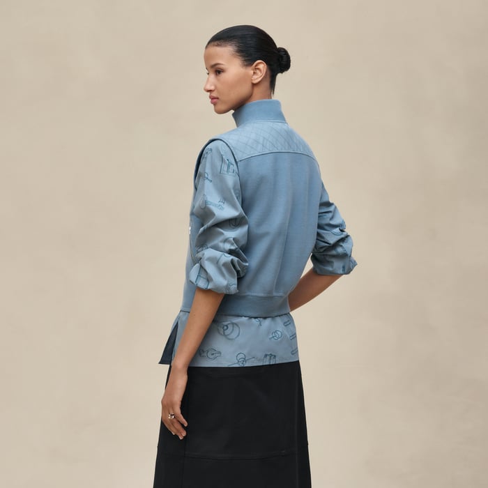 Bleu Adriatique "Chaine d'Ancre" Sleeveless Vest