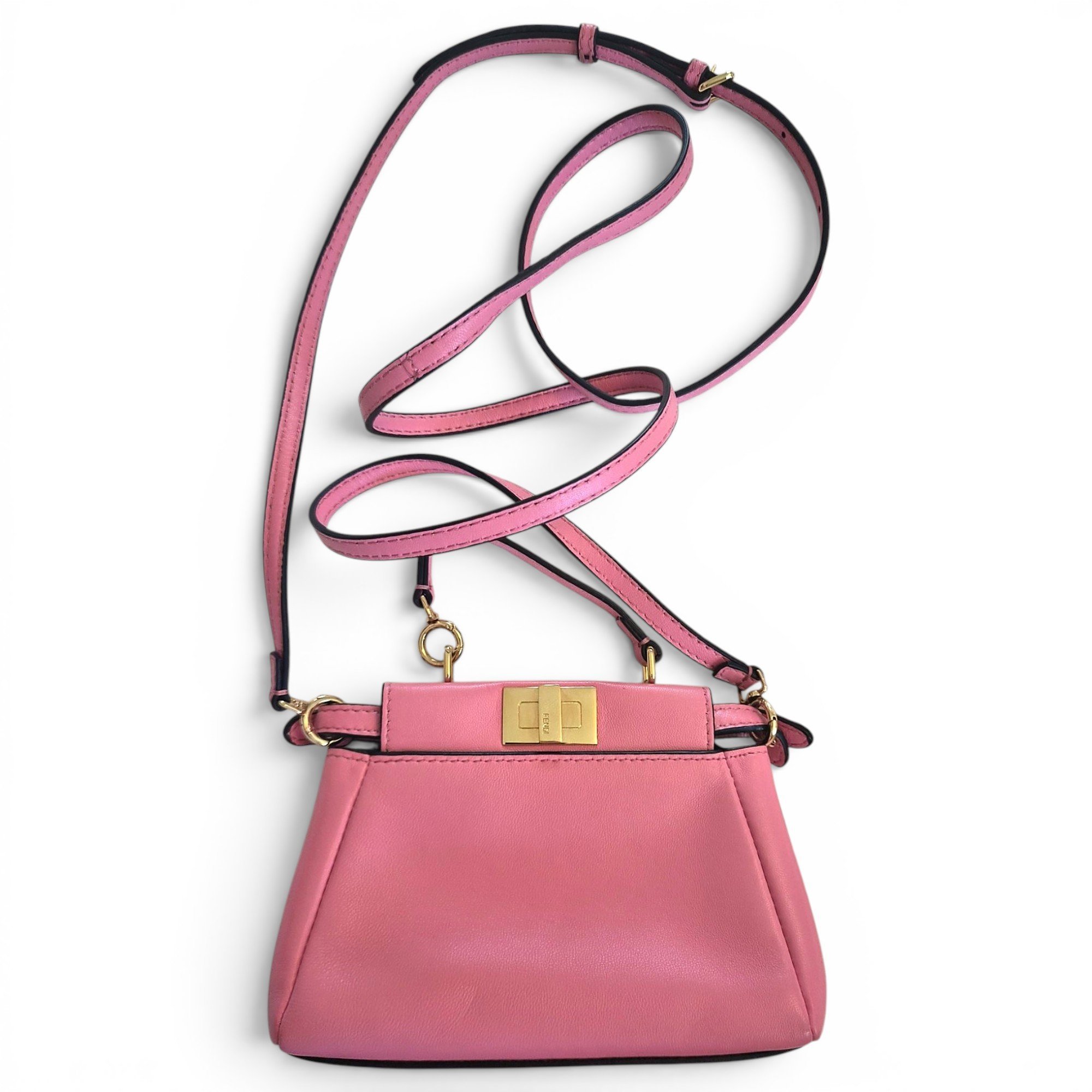 Peekaboo mini pocket leather crossbody bag