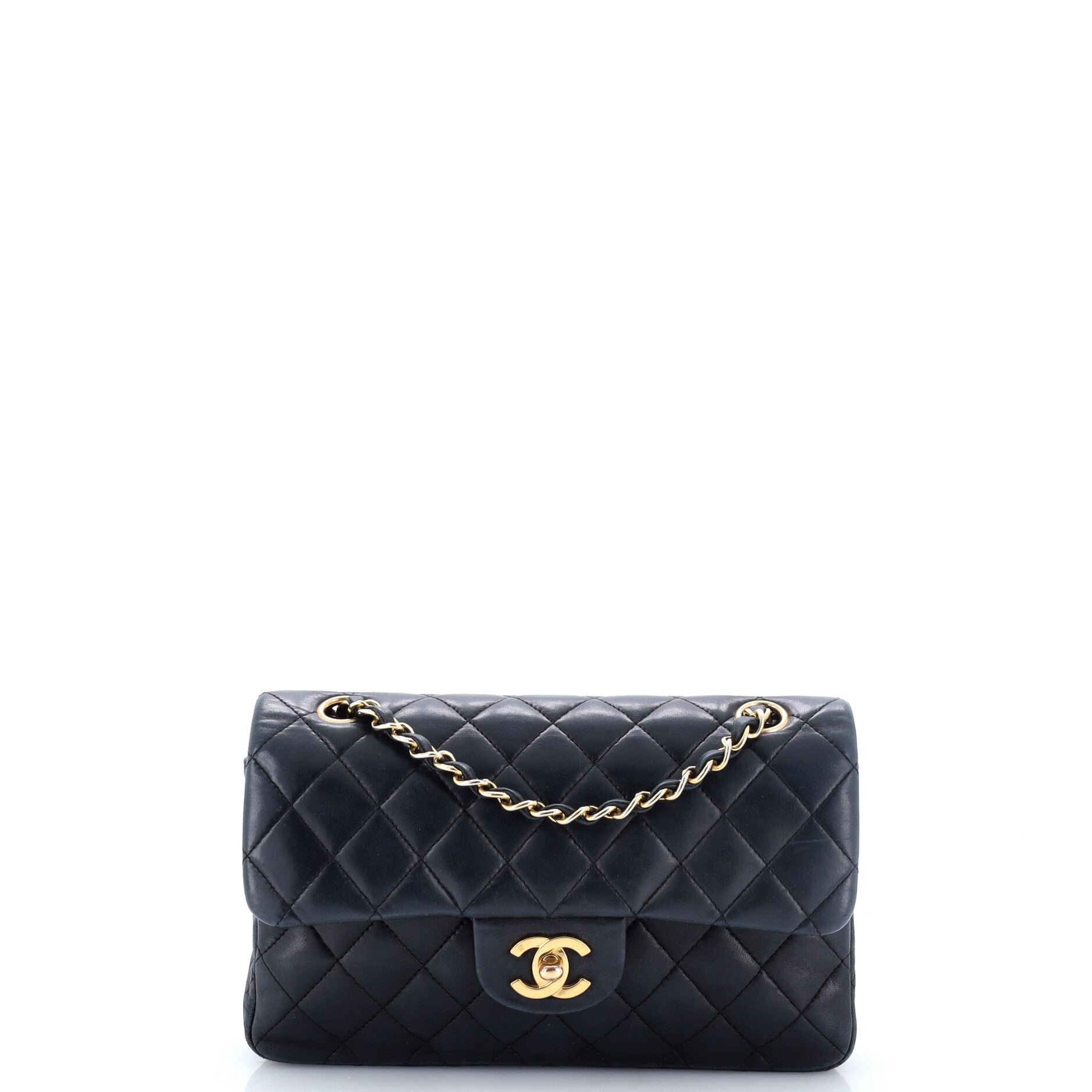 Vintage Classic Double Flap Bag Quilted Lambskin Small