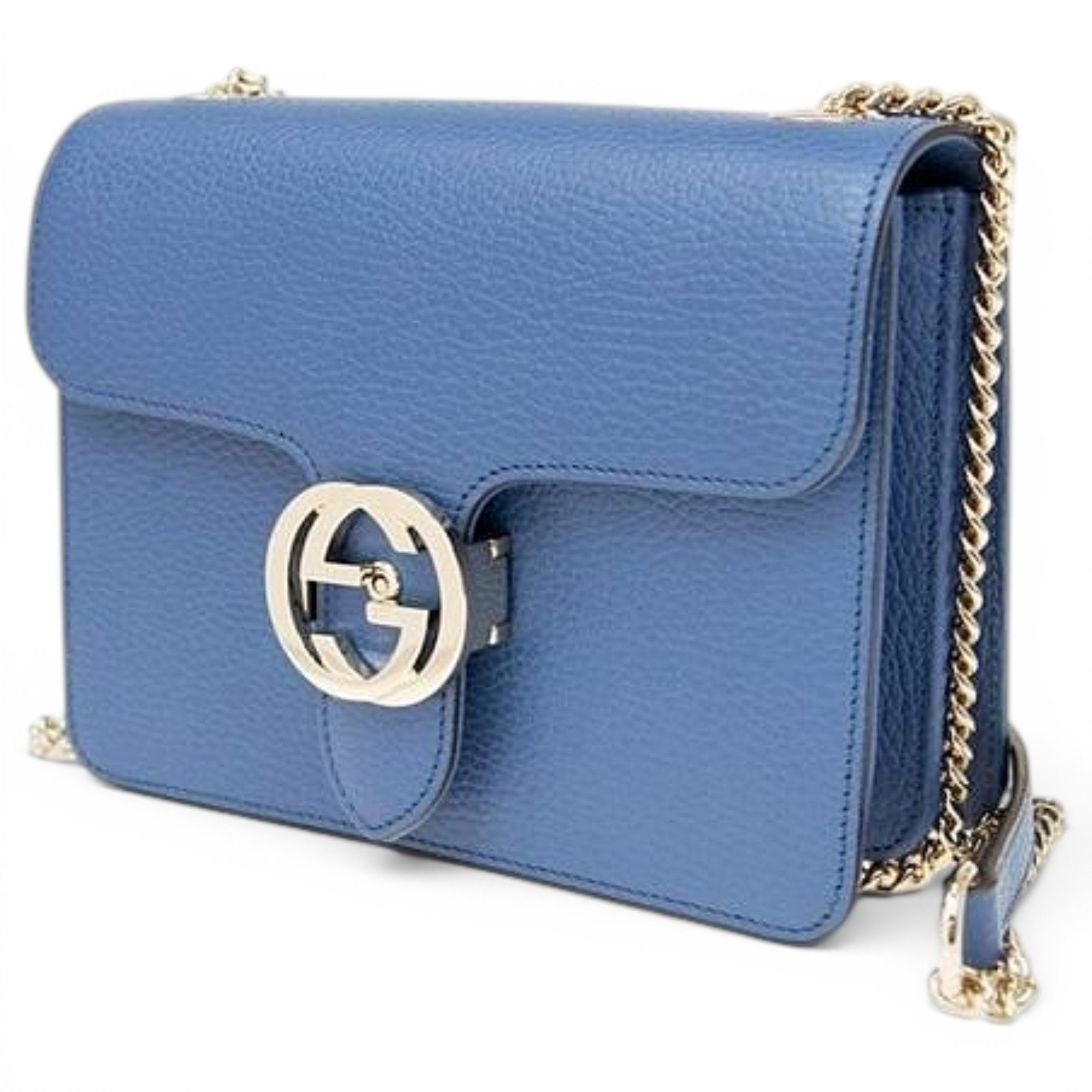 Interlocking leather handbag