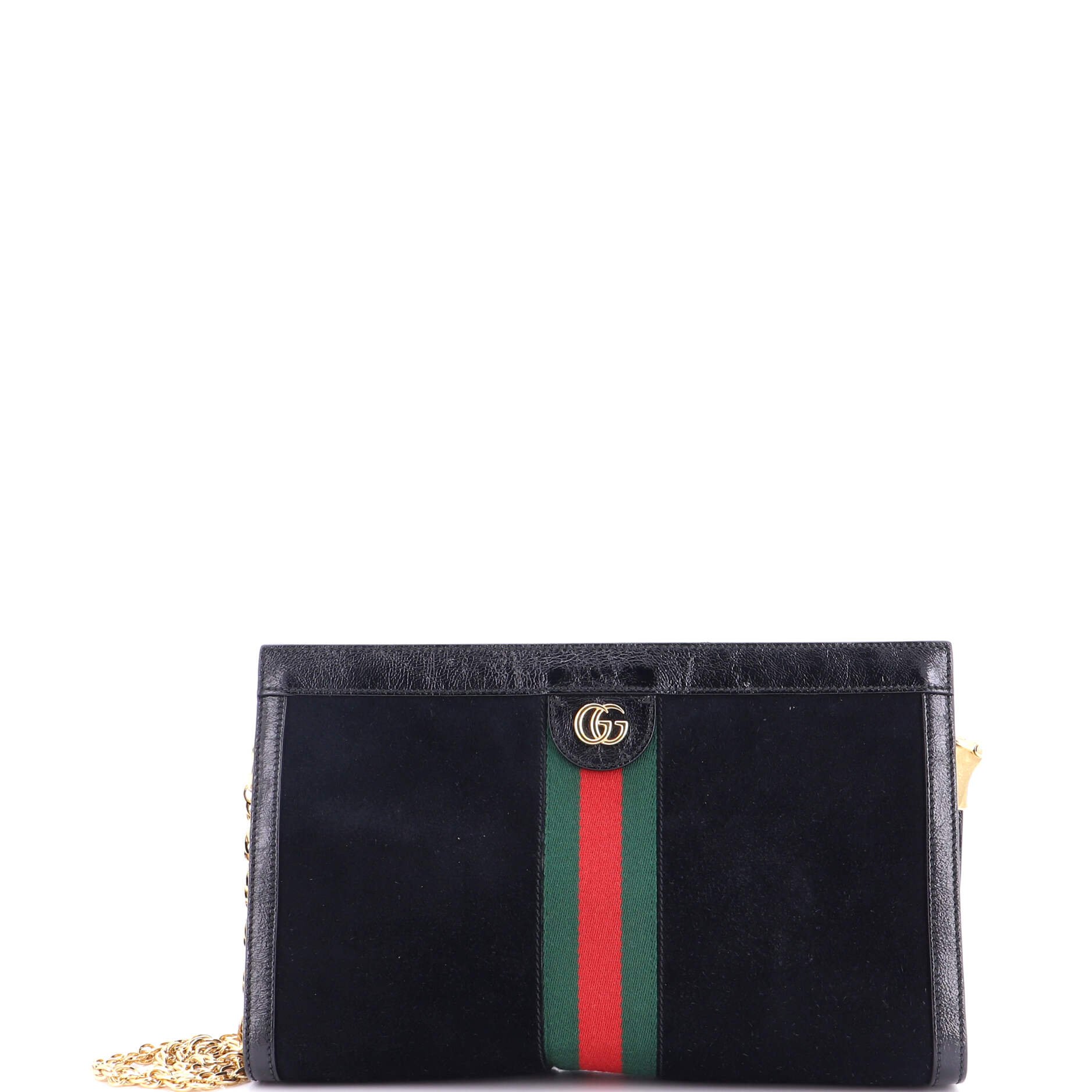 Ophidia Chain Shoulder Bag Suede Medium