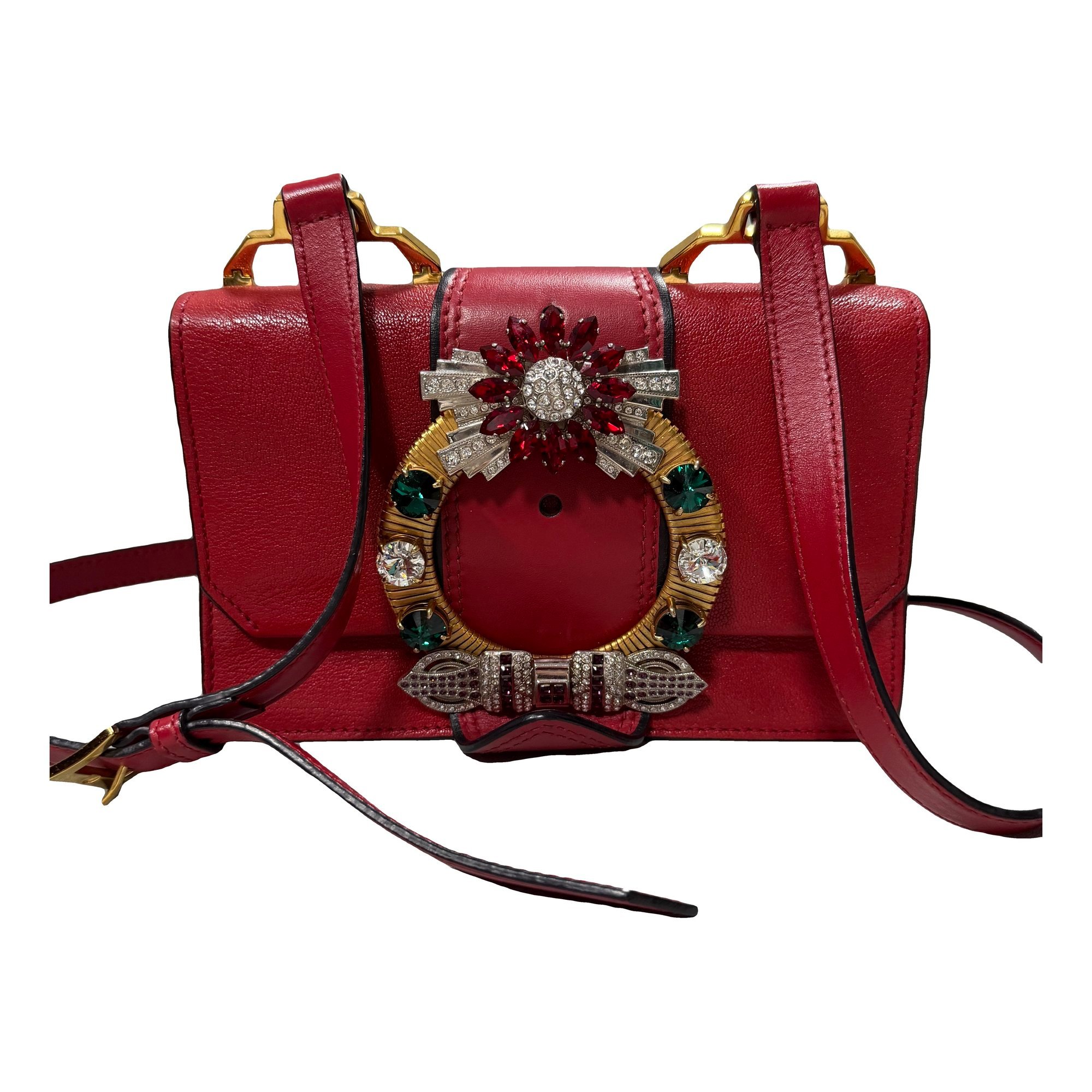 Miu Lady leather handbag