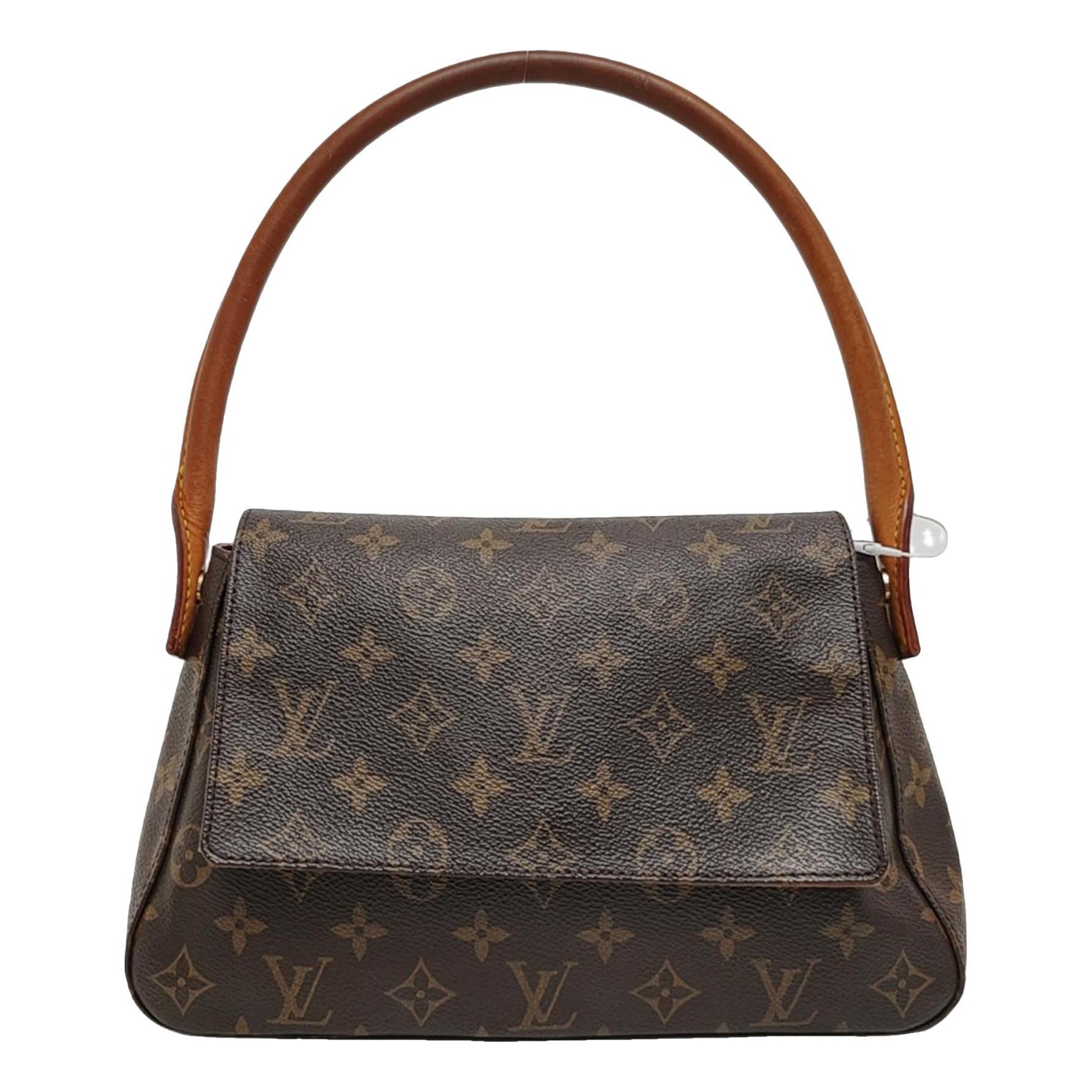 Looping leather handbag