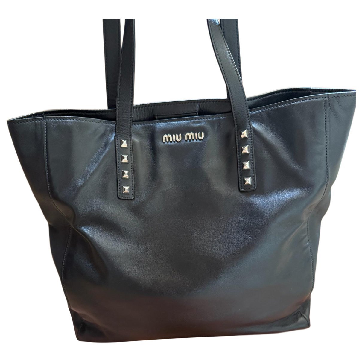 Miu Miu Vitello leather tote