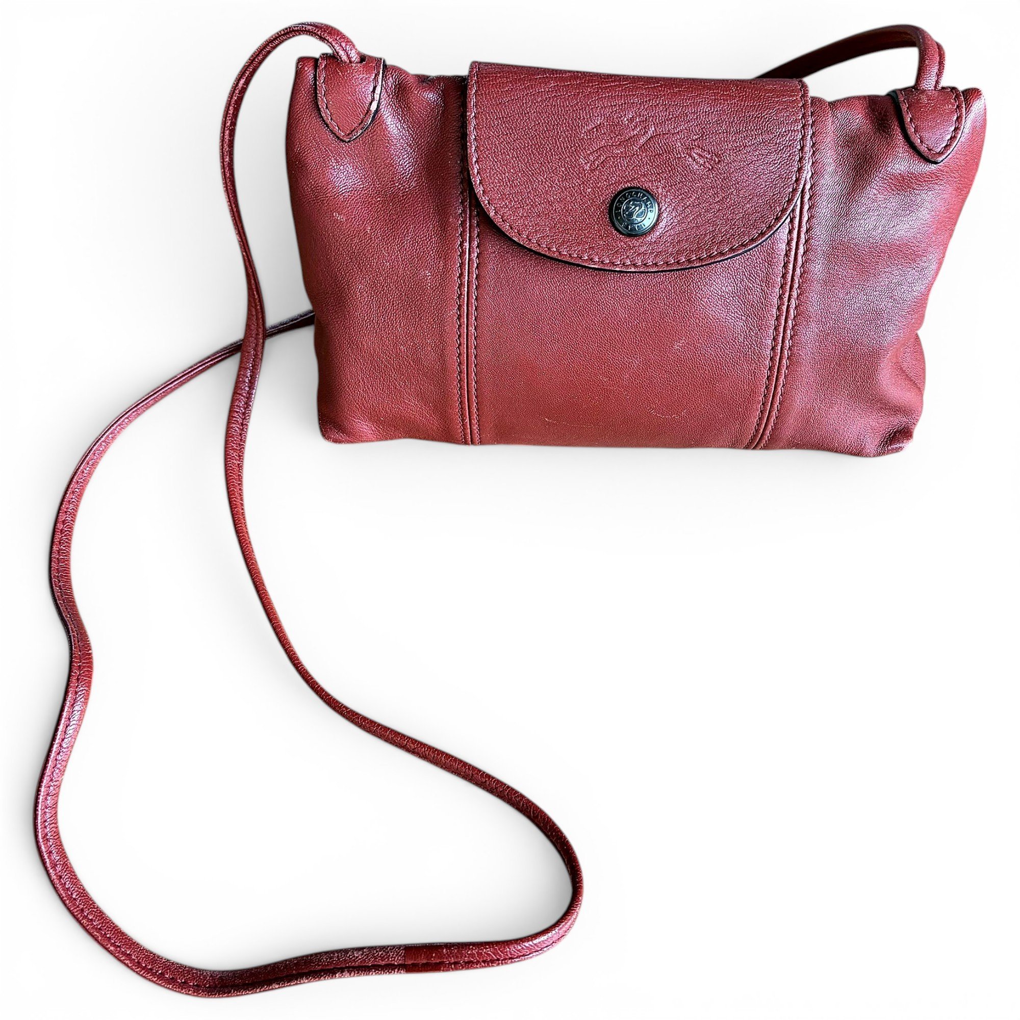 Pliage leather crossbody bag