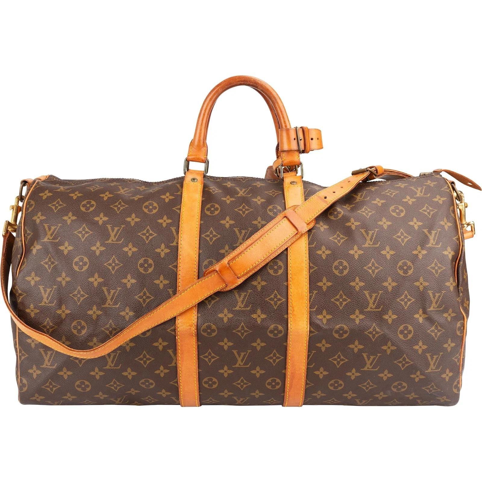 Keepall leather travel bag