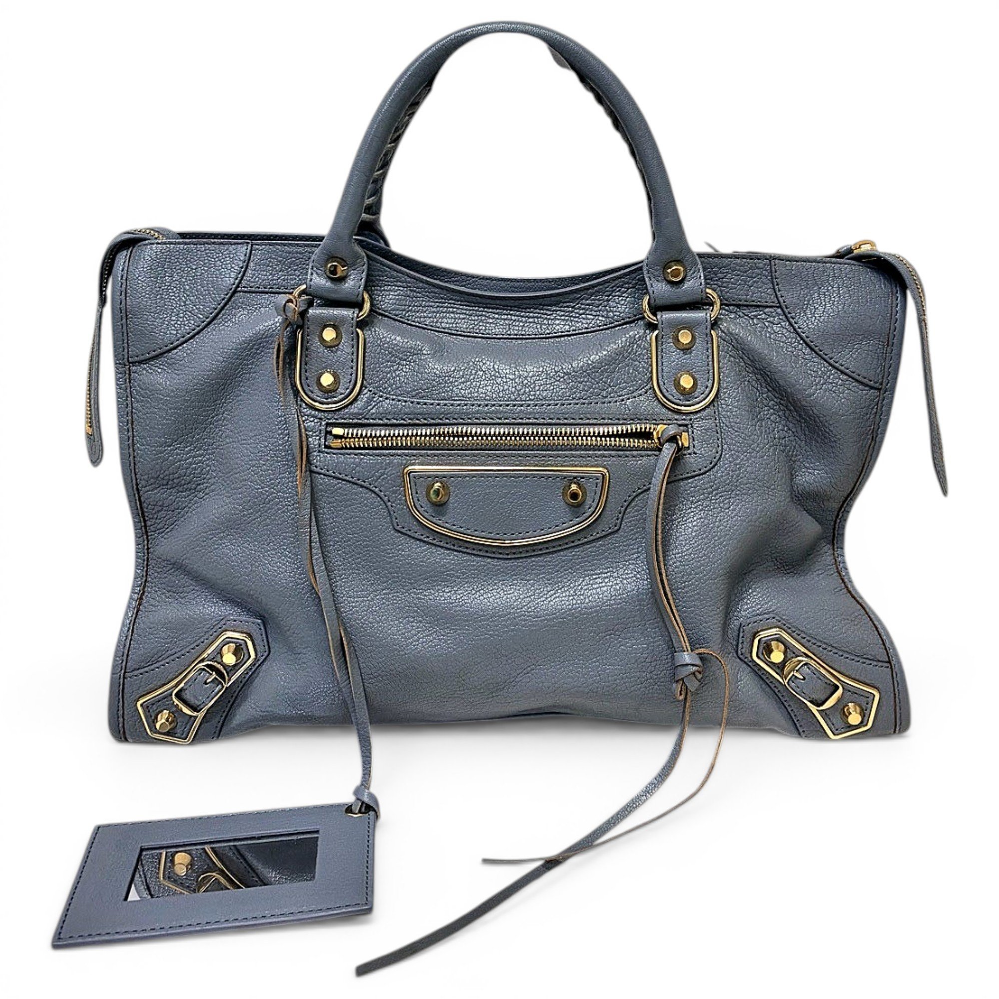 City leather handbag