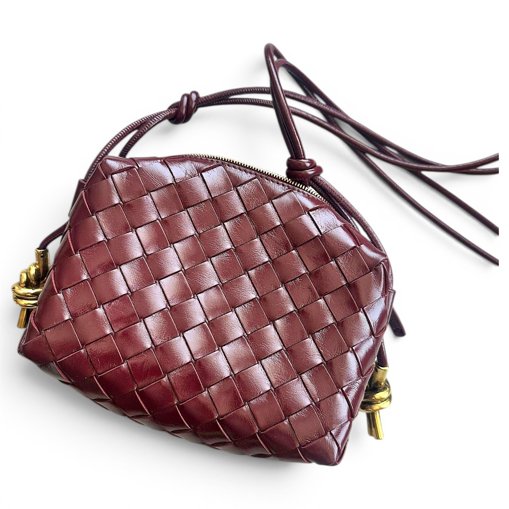 Loop patent leather bag