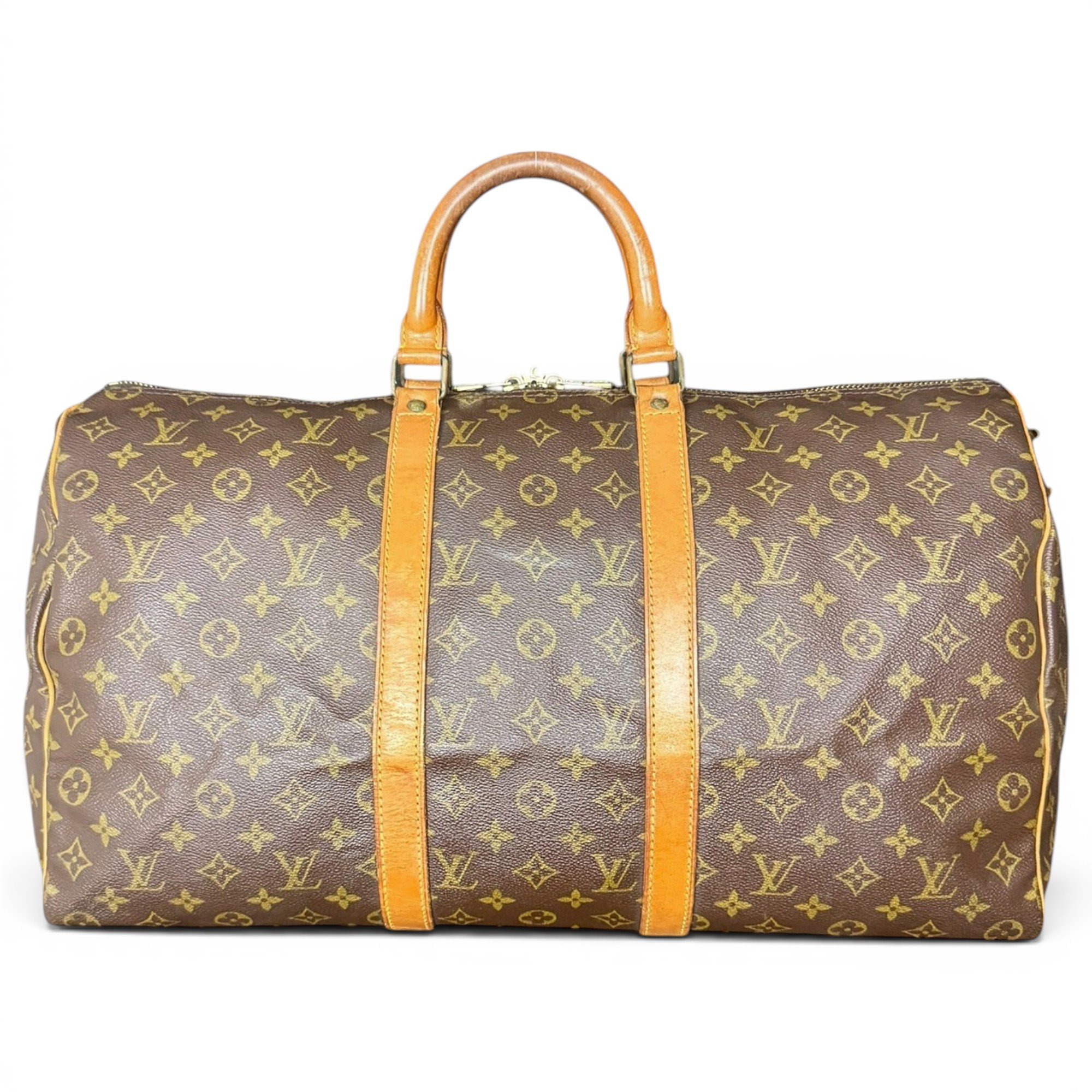 Keepall leather travel bag