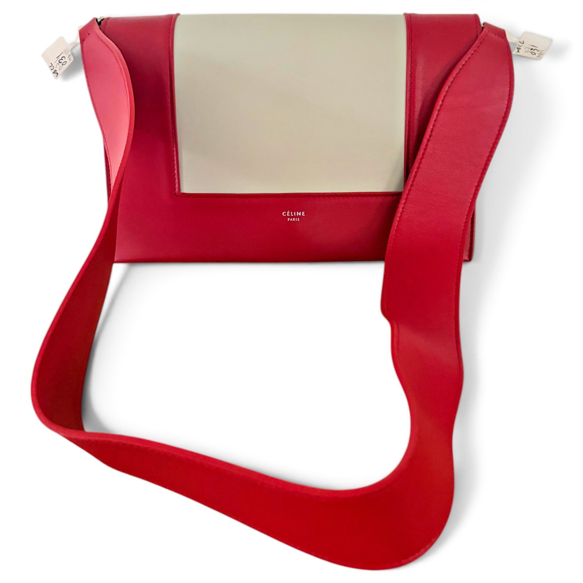 Frame leather handbag