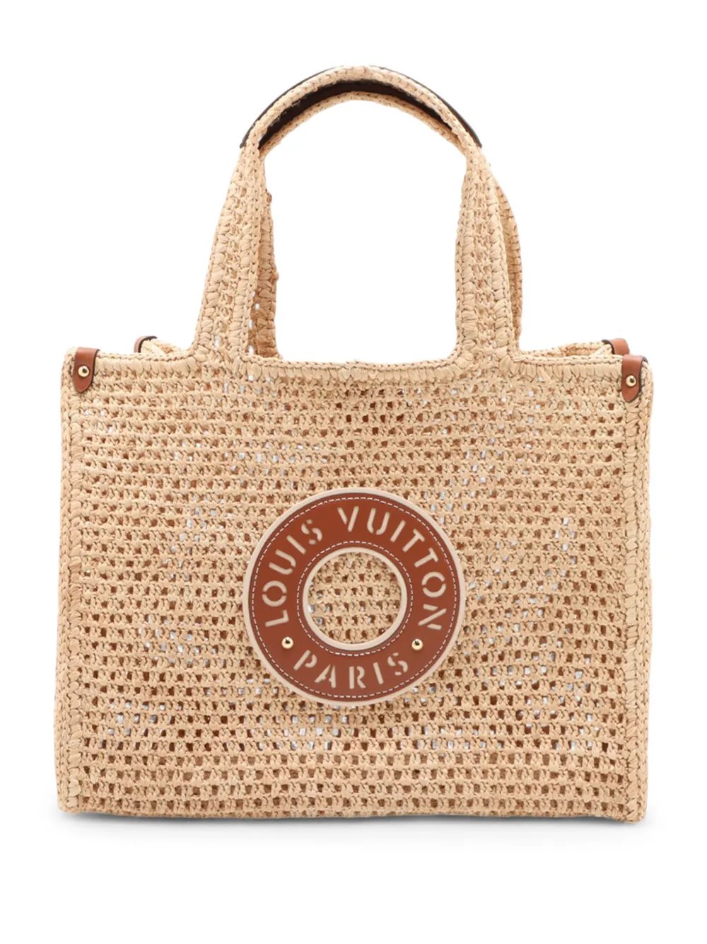 2021-2026 Raffia LV by the Pool OnTheGo MM tote bag