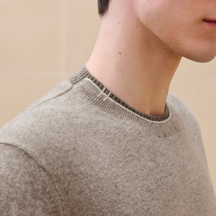 Tourbe Cashmere "Doubles Cotes H" Crewneck Sweater