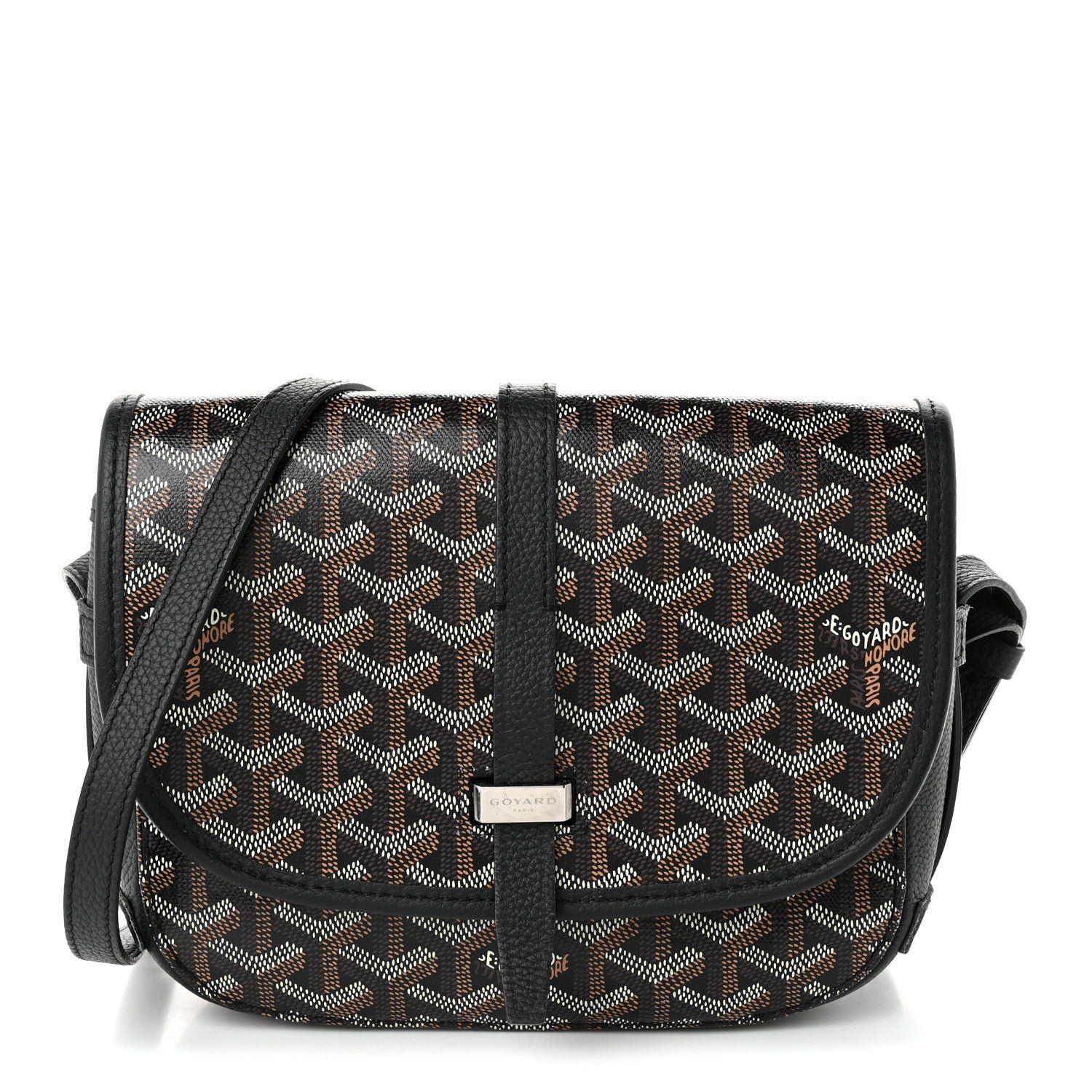 Goyard Goyardine Belvedere II PM Messenger Bag Black Black
