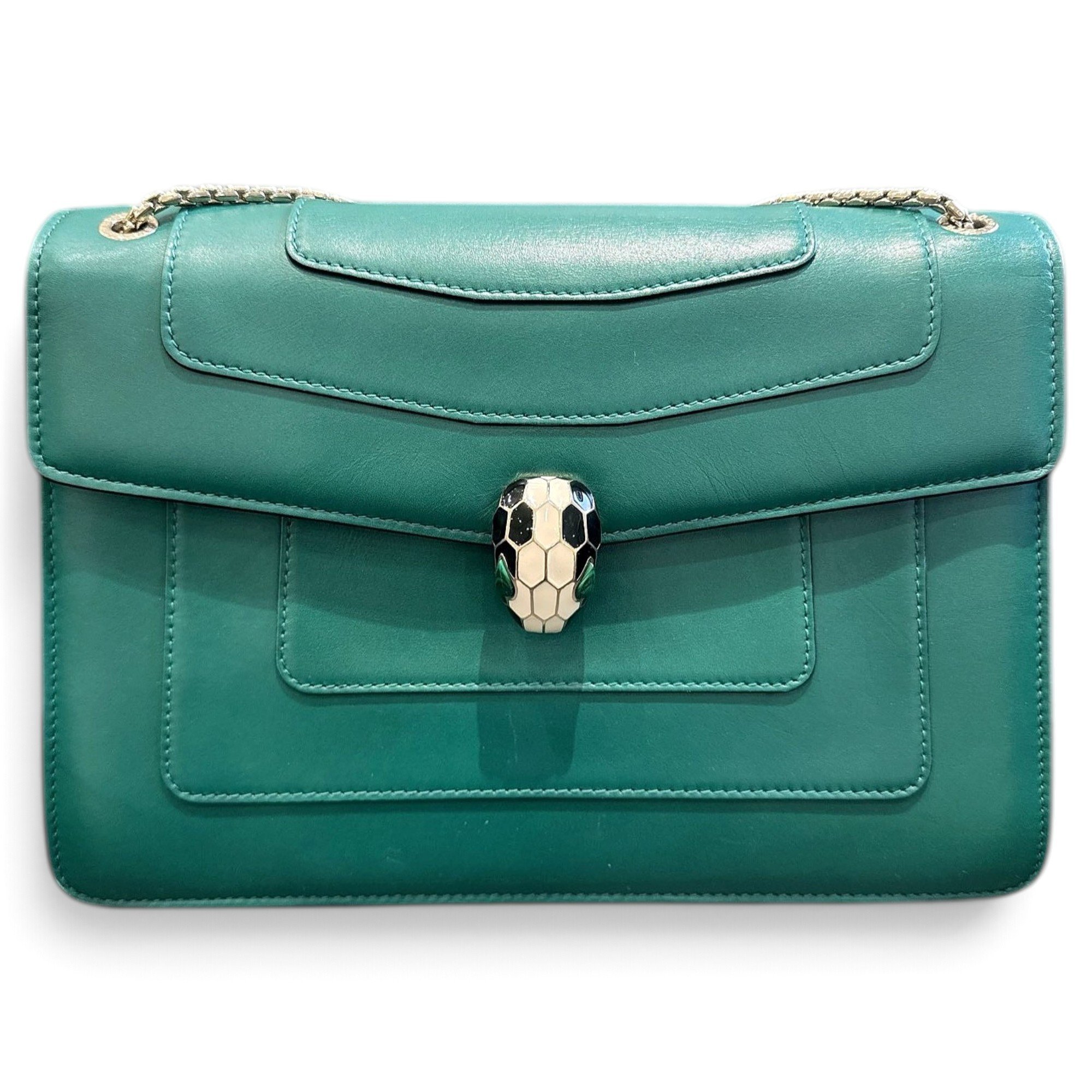 Serpenti leather handbag