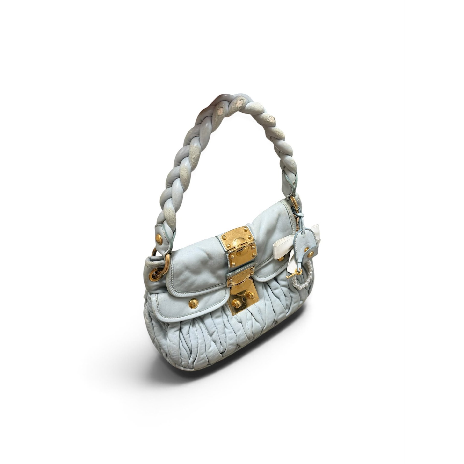 Matelassé leather handbag