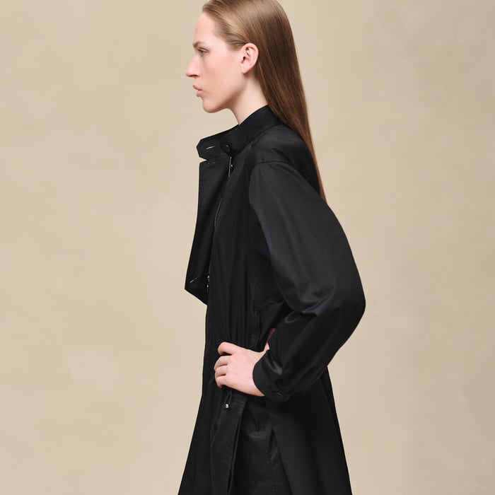 Noir Drawstring Dress