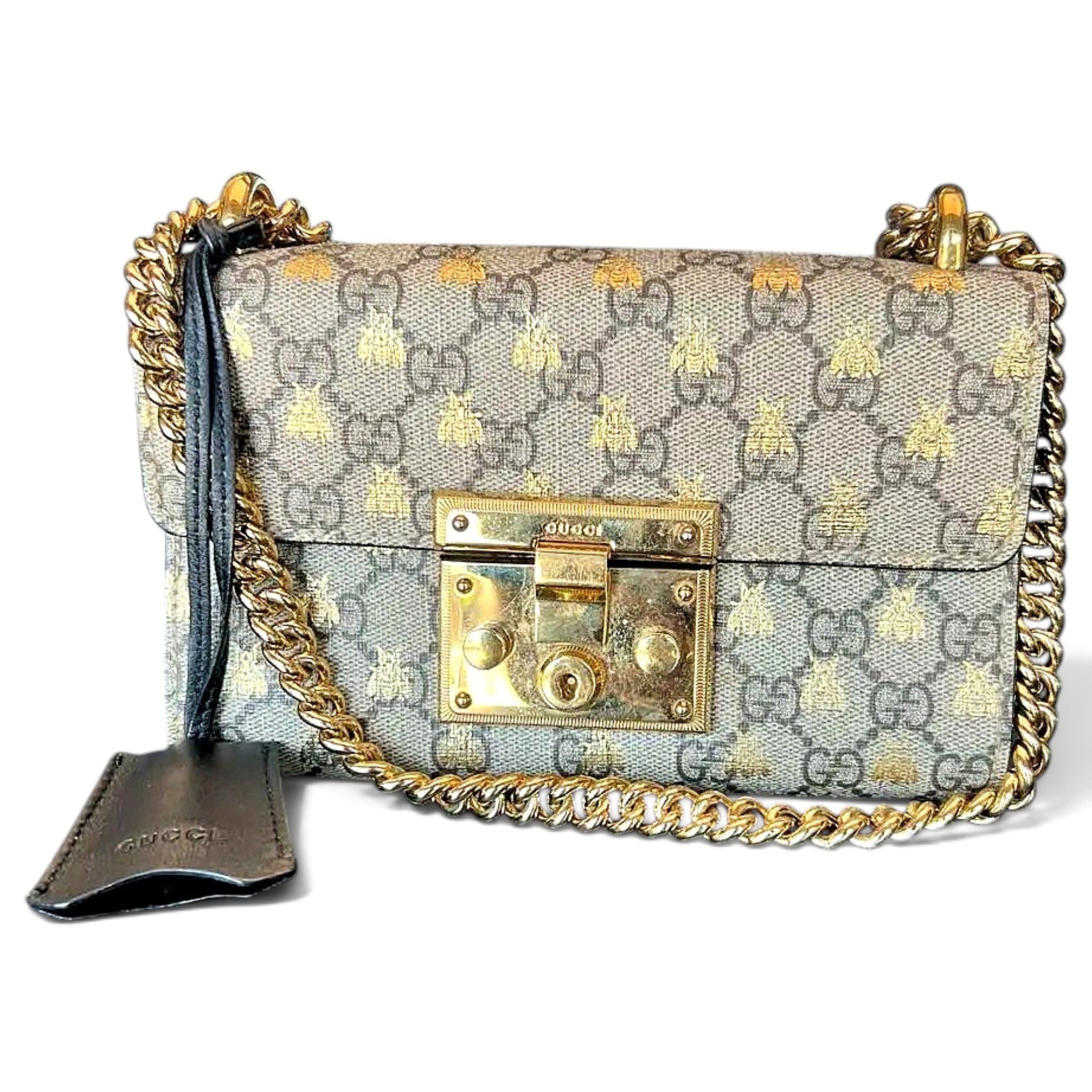 Padlock vinyl handbag