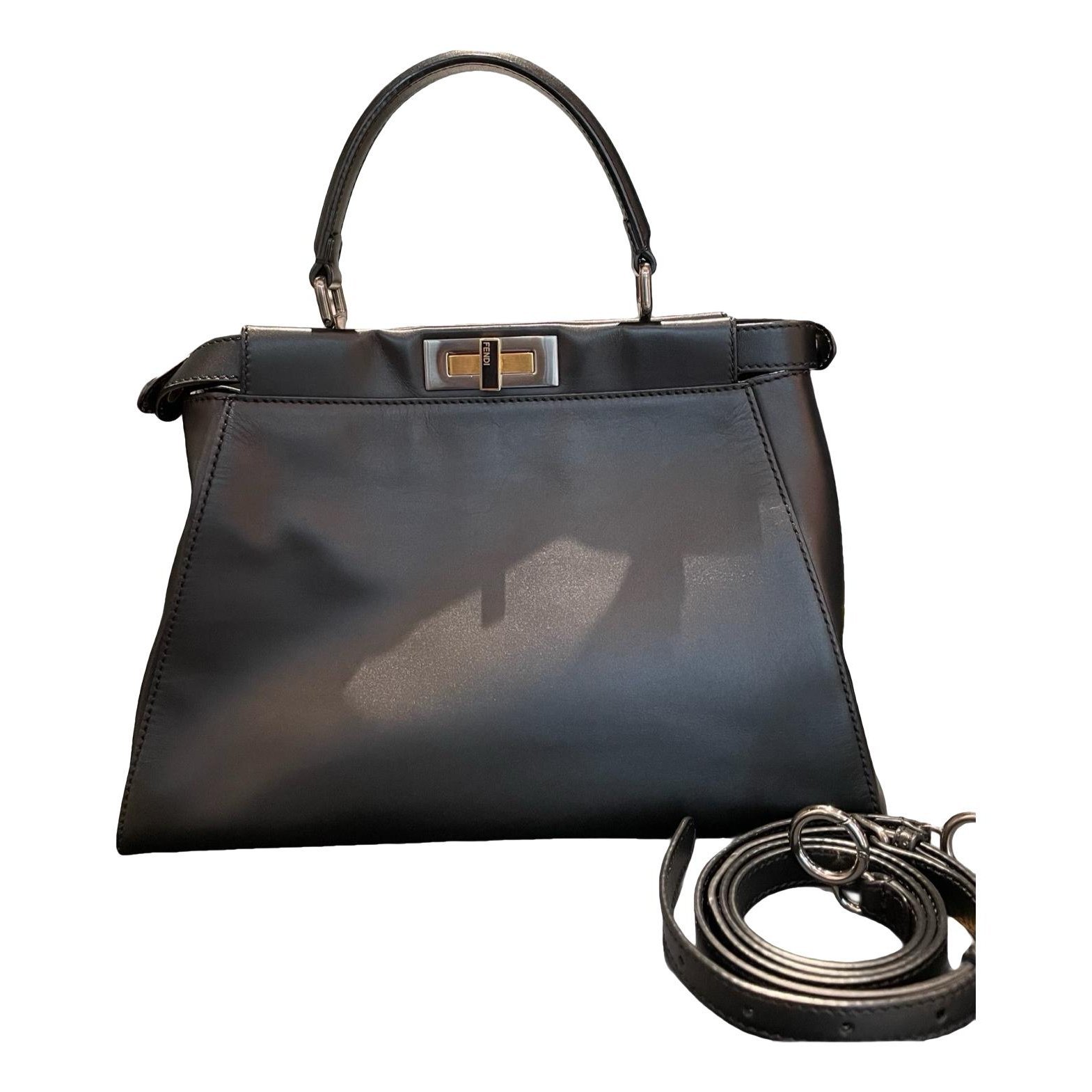 Peekaboo leather handbag