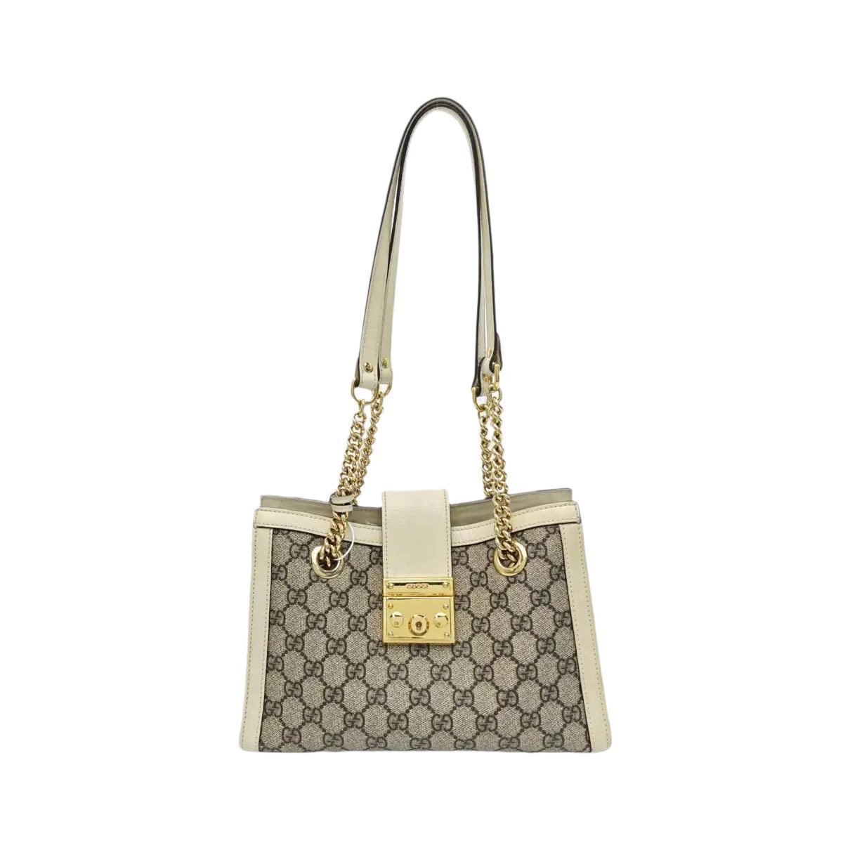 Padlock leather handbag