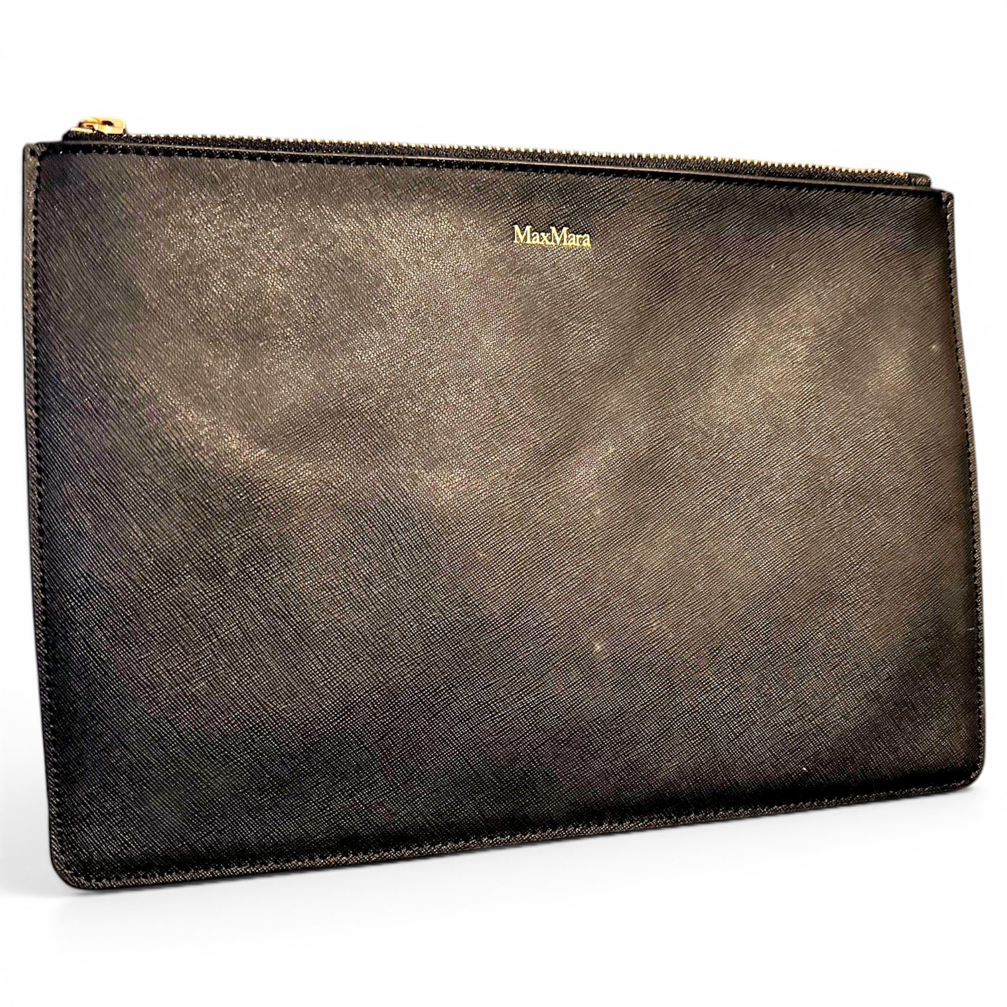 Leather clutch bag