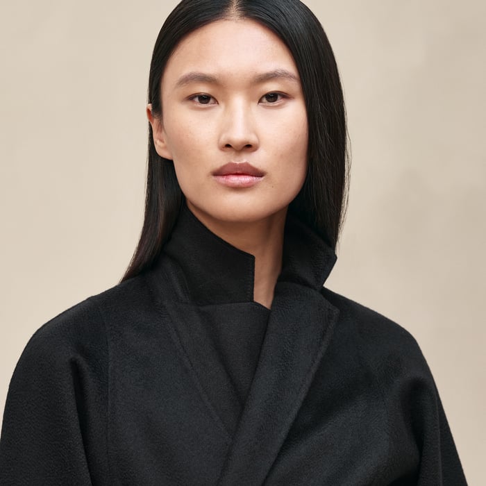 Noir Wrap Cashmere Jacket
