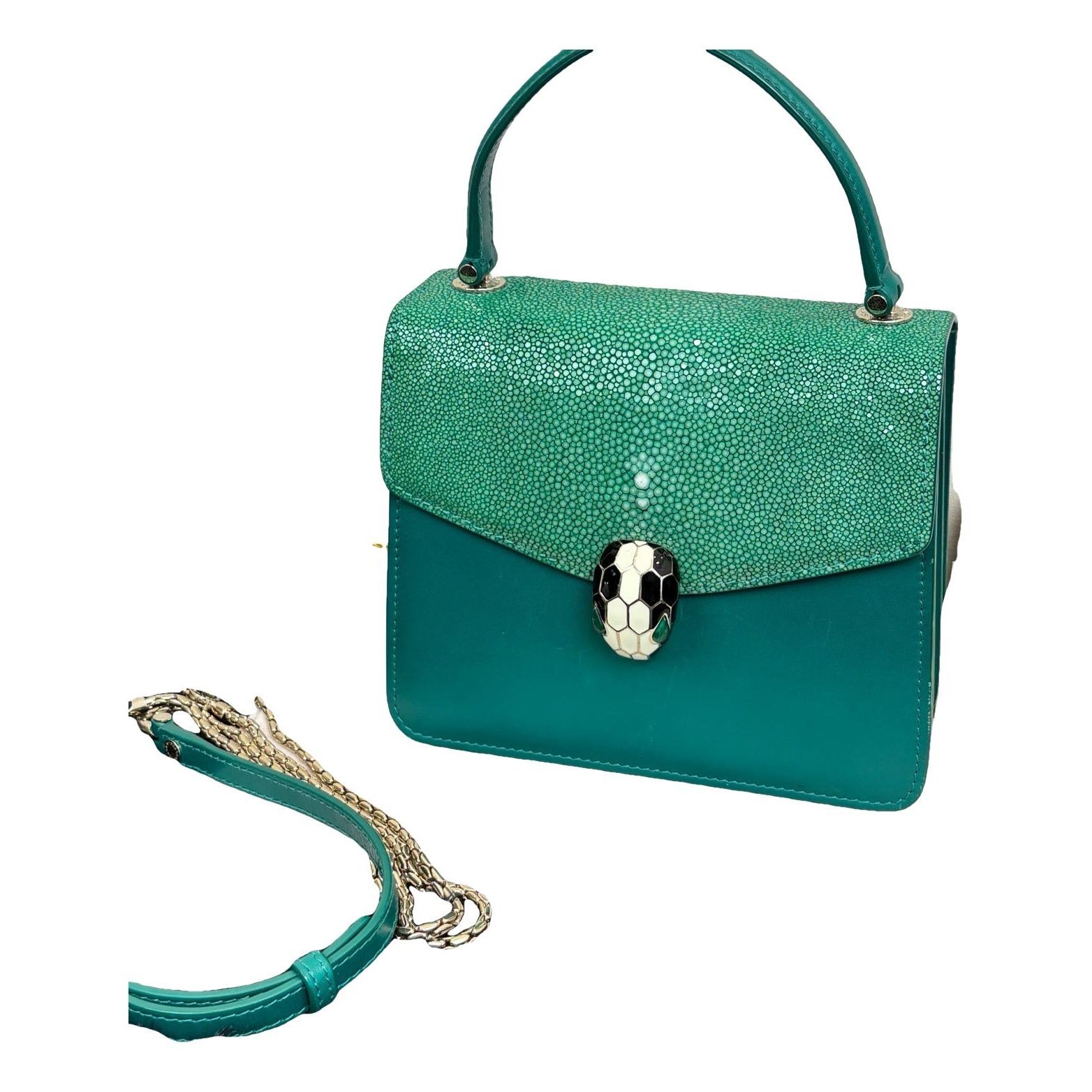 Serpenti leather handbag